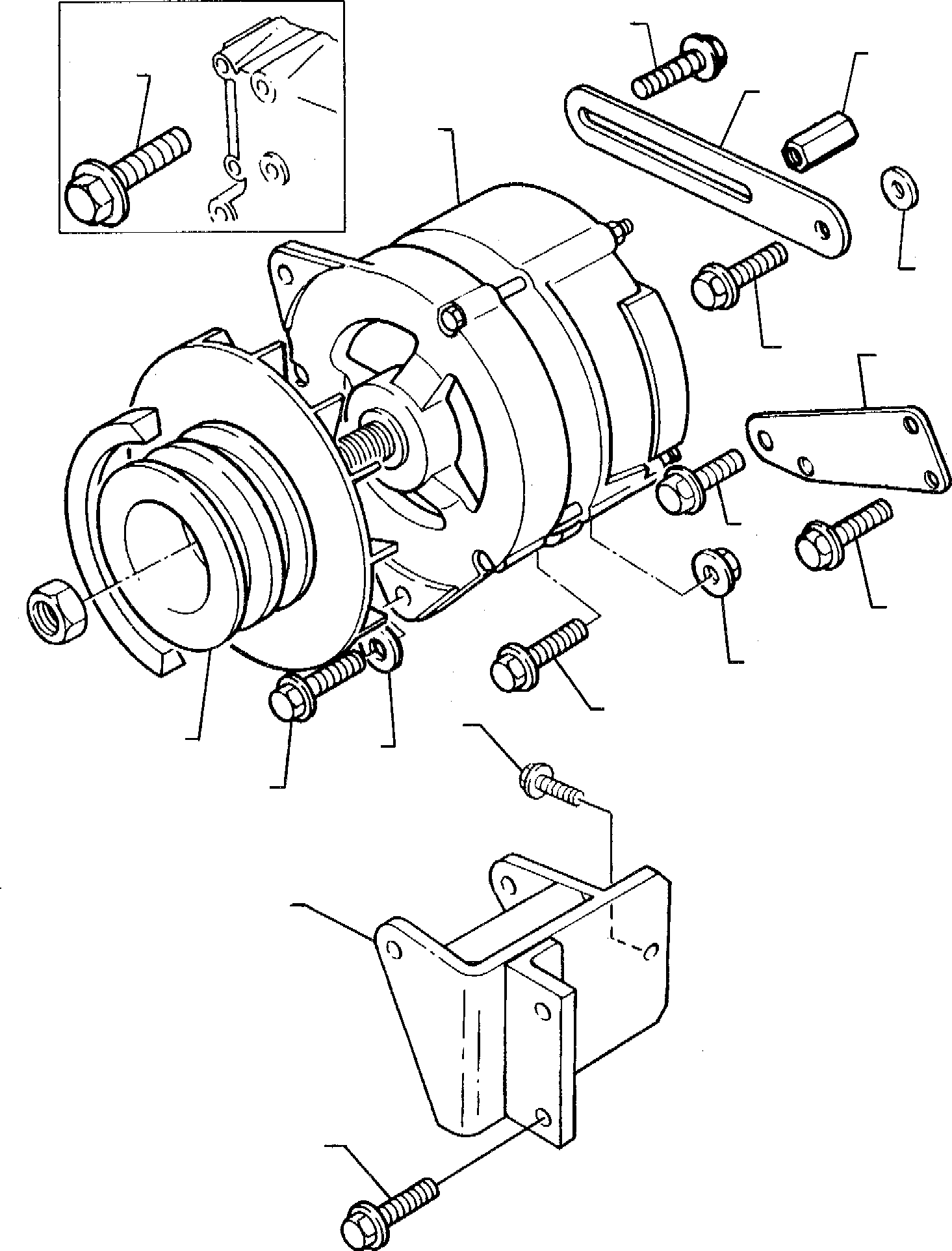 Backhoeloaders Komatsu / WB95R-1 WB97R-1 S/N 8901442-Up(wb9597r1) / ALTERNATOR AND MOUNTINGS (TURBO ENGINE)(A-0480 : 0602)