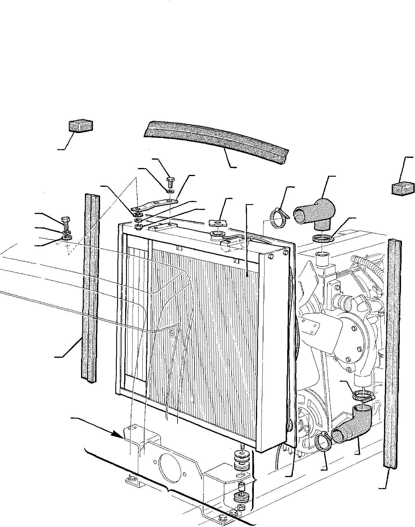 Backhoeloaders Komatsu / WB95R-1 WB97R-1 S/N 8901442-Up(wb9597r1) / RADIATOR(B-0080 : 1201)