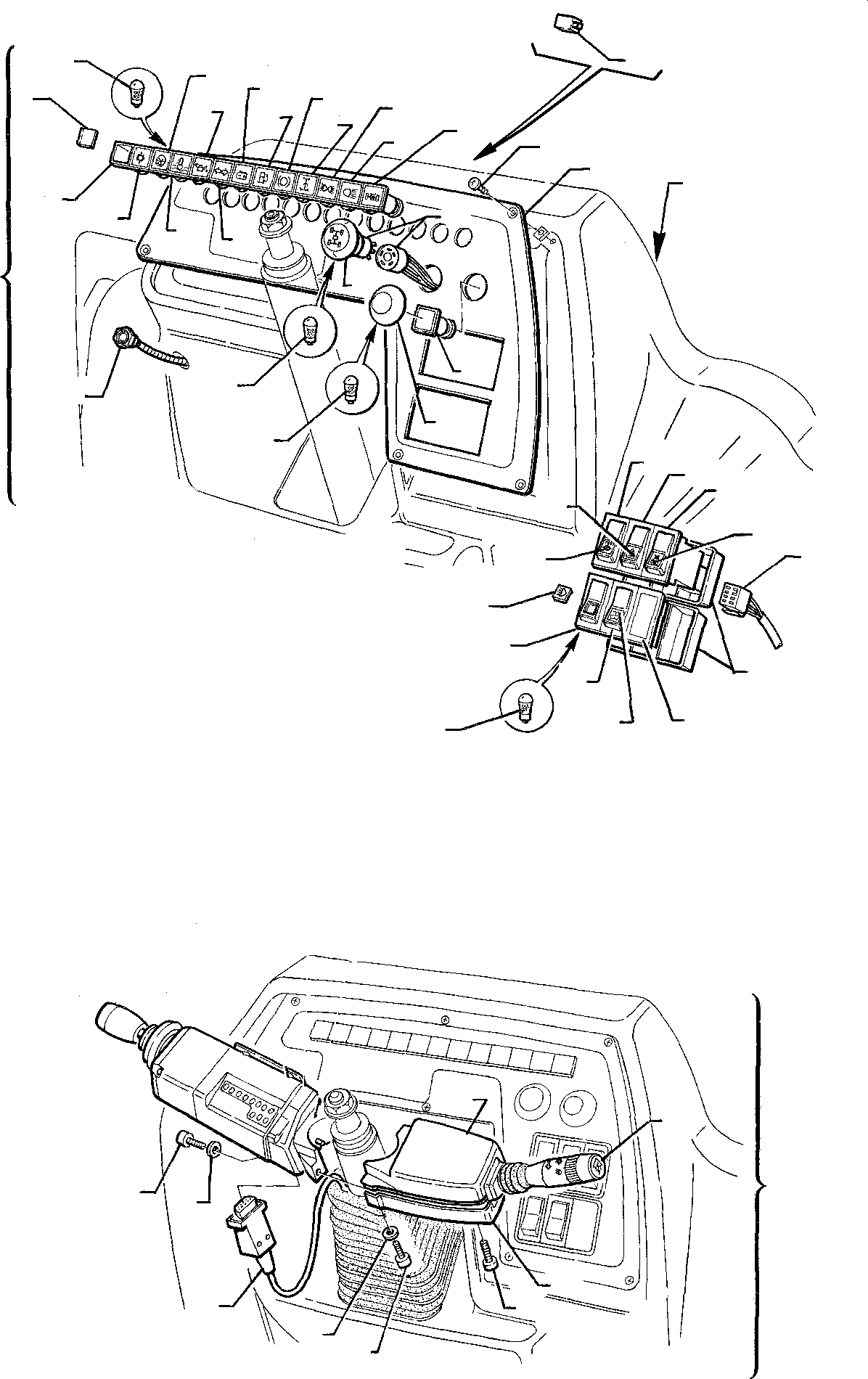 Backhoeloaders Komatsu / WB95R-1 WB97R-1 S/N 8901442-Up(wb9597r1) / FRONT DASHBOARD(B-0120 : 1410)