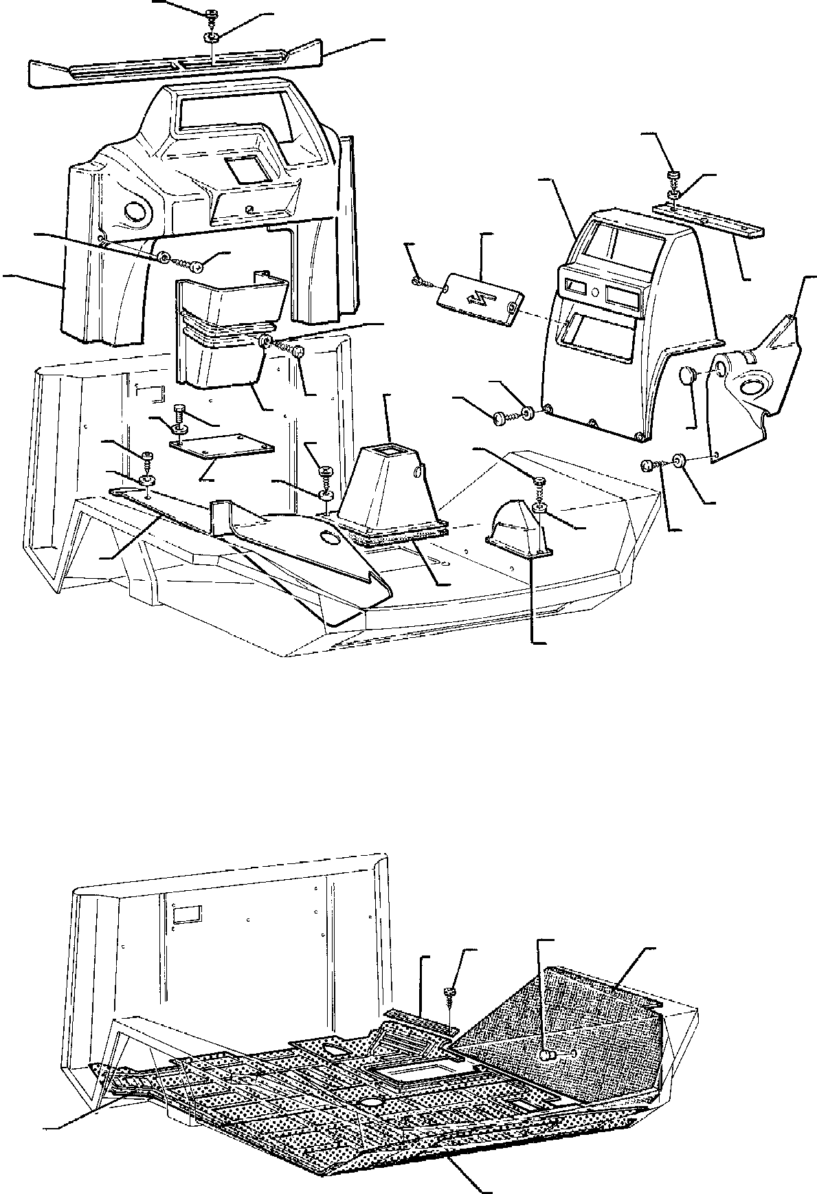 Backhoeloaders Komatsu / WB95R-1 WB97R-1 S/N 8901442-Up(wb9597r1) / FLOOR MAT, DASHBOARD(E-0020 : 5100)