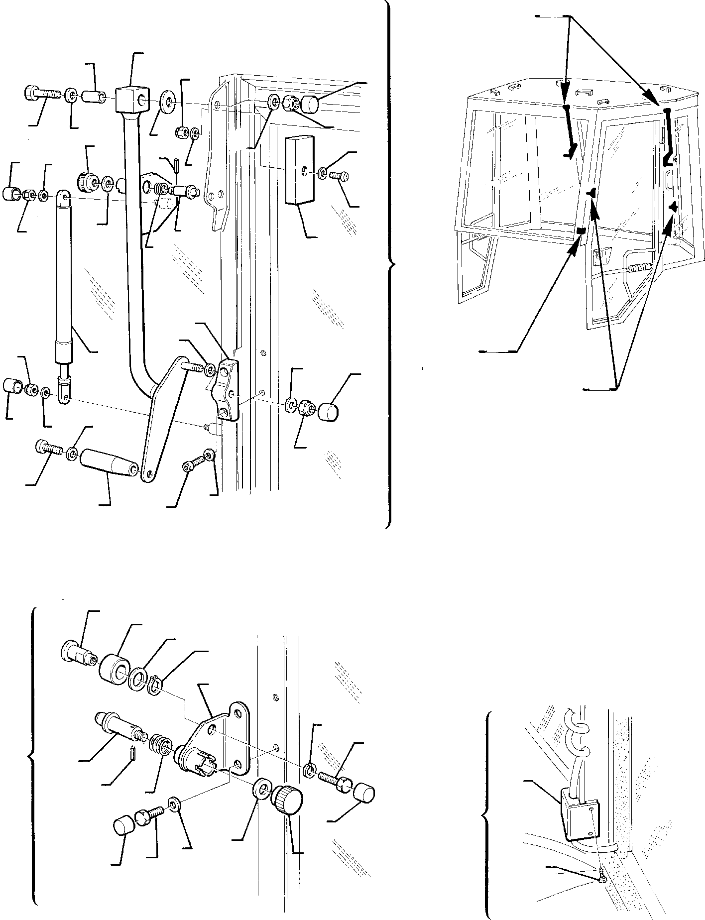 Backhoeloaders Komatsu / WB95R-1 WB97R-1 S/N 8901442-Up(wb9597r1) / CABIN (2/7)(E-0040 : 5201)