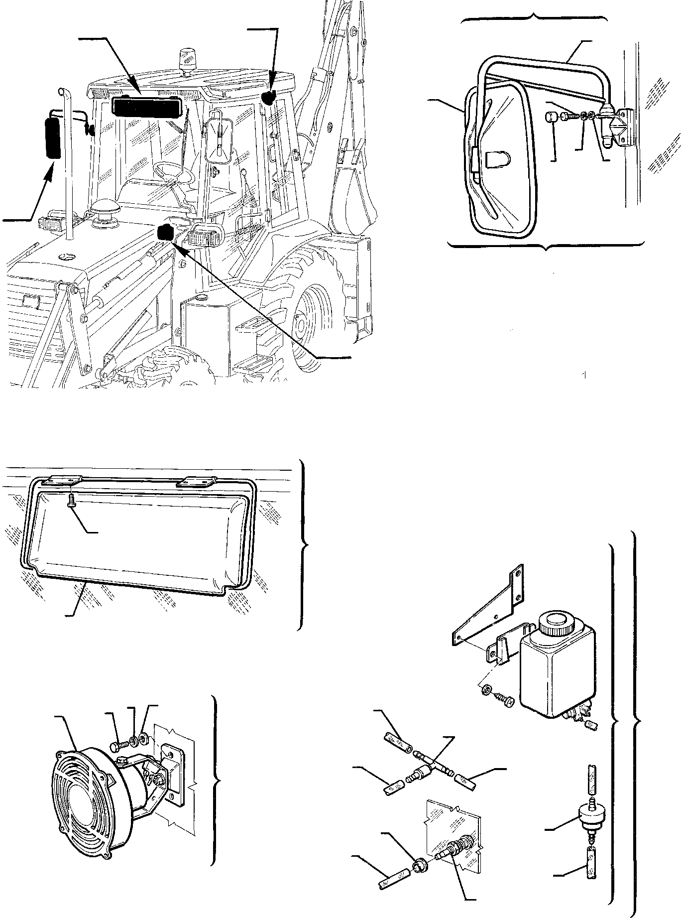 Backhoeloaders Komatsu / WB95R-1 WB97R-1 S/N 8901442-Up(wb9597r1) / CABIN (7/7)(E-0090 : 5206)