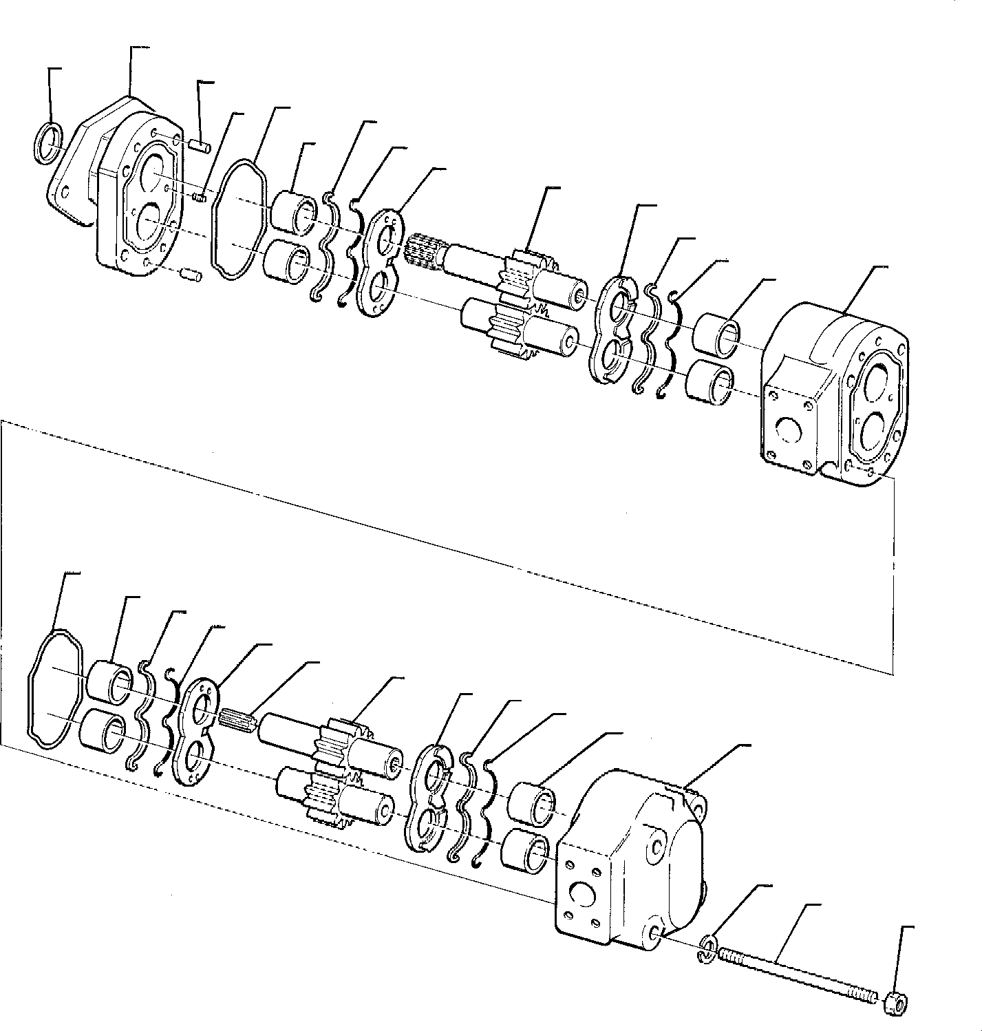 Backhoeloaders Komatsu / WB95R-1 WB97R-1 S/N 8901442-Up(wb9597r1) / HYDRAULIC PUMP (HAMWORTHY)(F-0030 : 6110)
