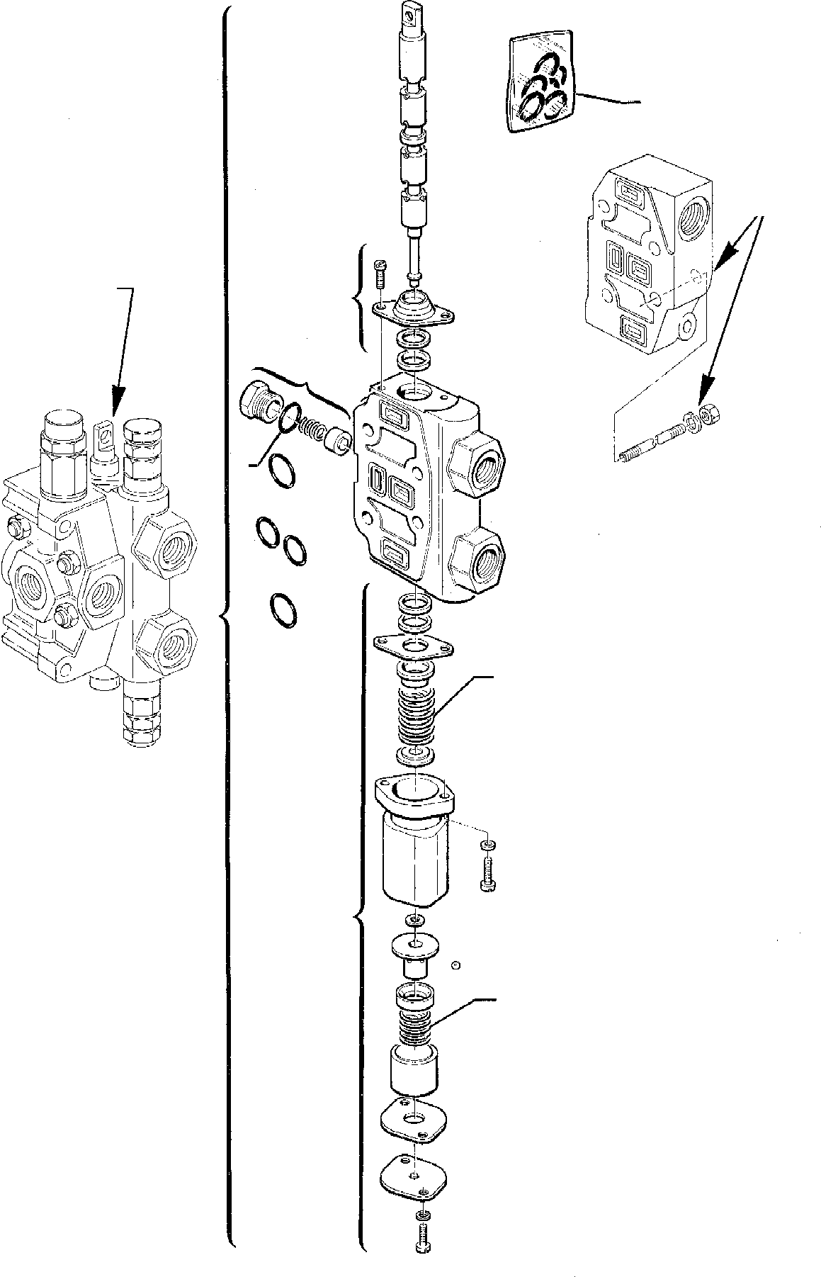 Backhoeloaders Komatsu / WB95R-1 WB97R-1 S/N 8901442-Up(wb9597r1) / SHOVEL CONTROL VALVE (FLOATING LIFTING ELEMENT)(F-0050 : 6205)