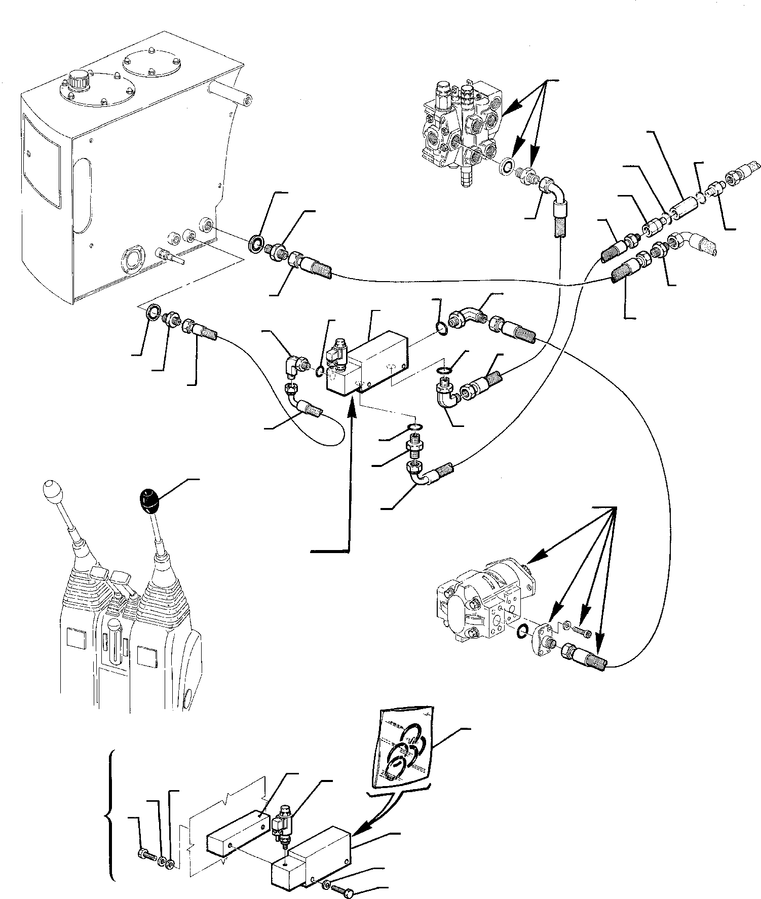 Backhoeloaders Komatsu / WB95R-1 WB97R-1 S/N 8901442-Up(wb9597r1) / HYDRAULIC PIPING (HAMMER LINE) (1/2)(F-0460 : 6820)