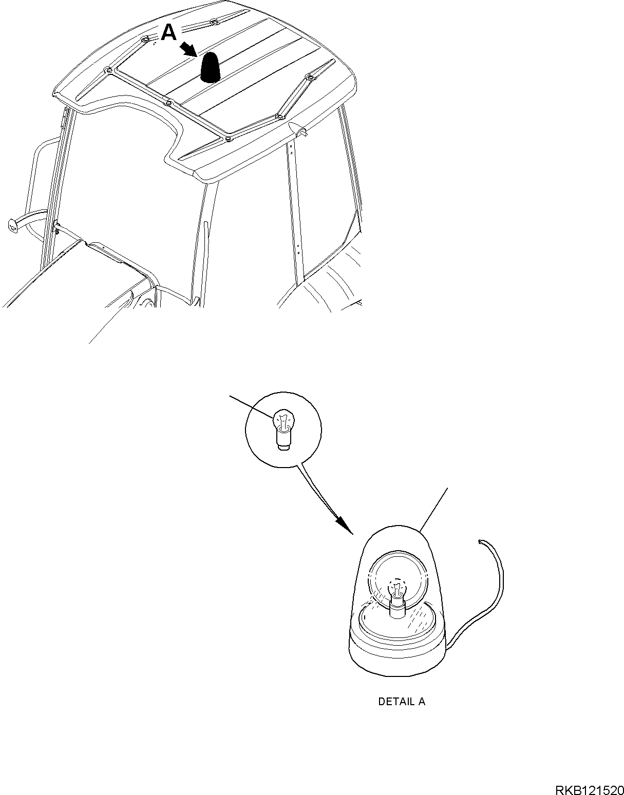 Komatsu parts book diagram for WB97S-8E0 S/N F45003 AND UP: ROTARY BEAM
