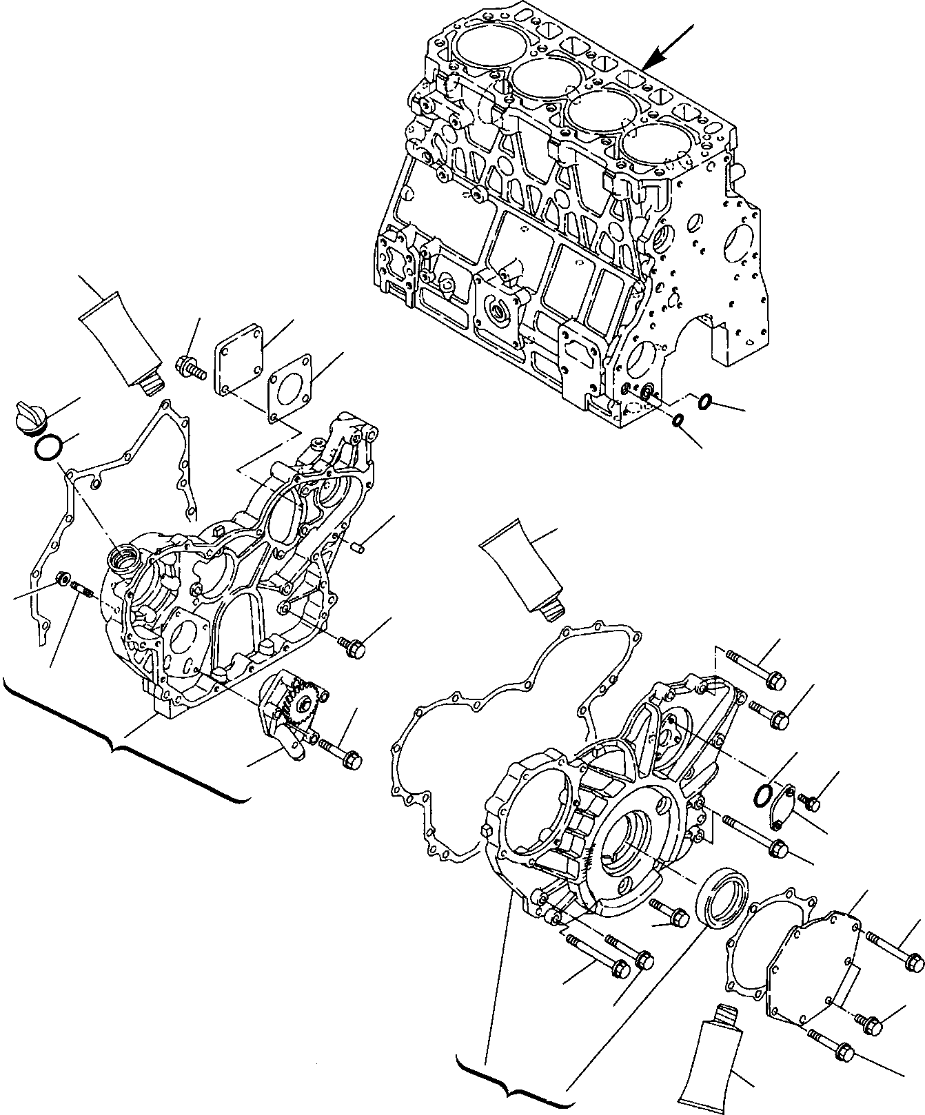 Backhoeloaders Komatsu / WB97S-2 S/N 97SF10001-Up(wb97s_2) / GEAR HOUSING(A-0060 : 0211)
