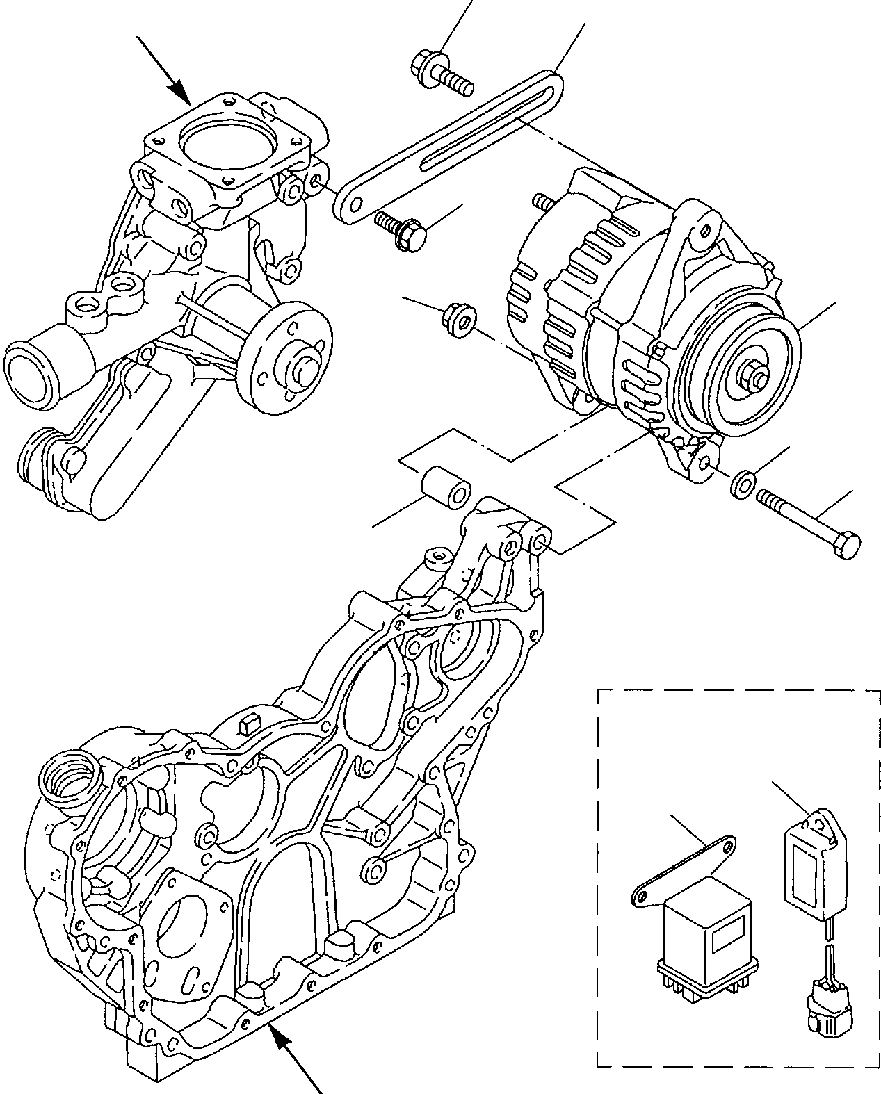 Backhoeloaders Komatsu / WB97S-2 S/N 97SF10001-Up(wb97s_2) / GENERATOR(A-0210 : 0601)