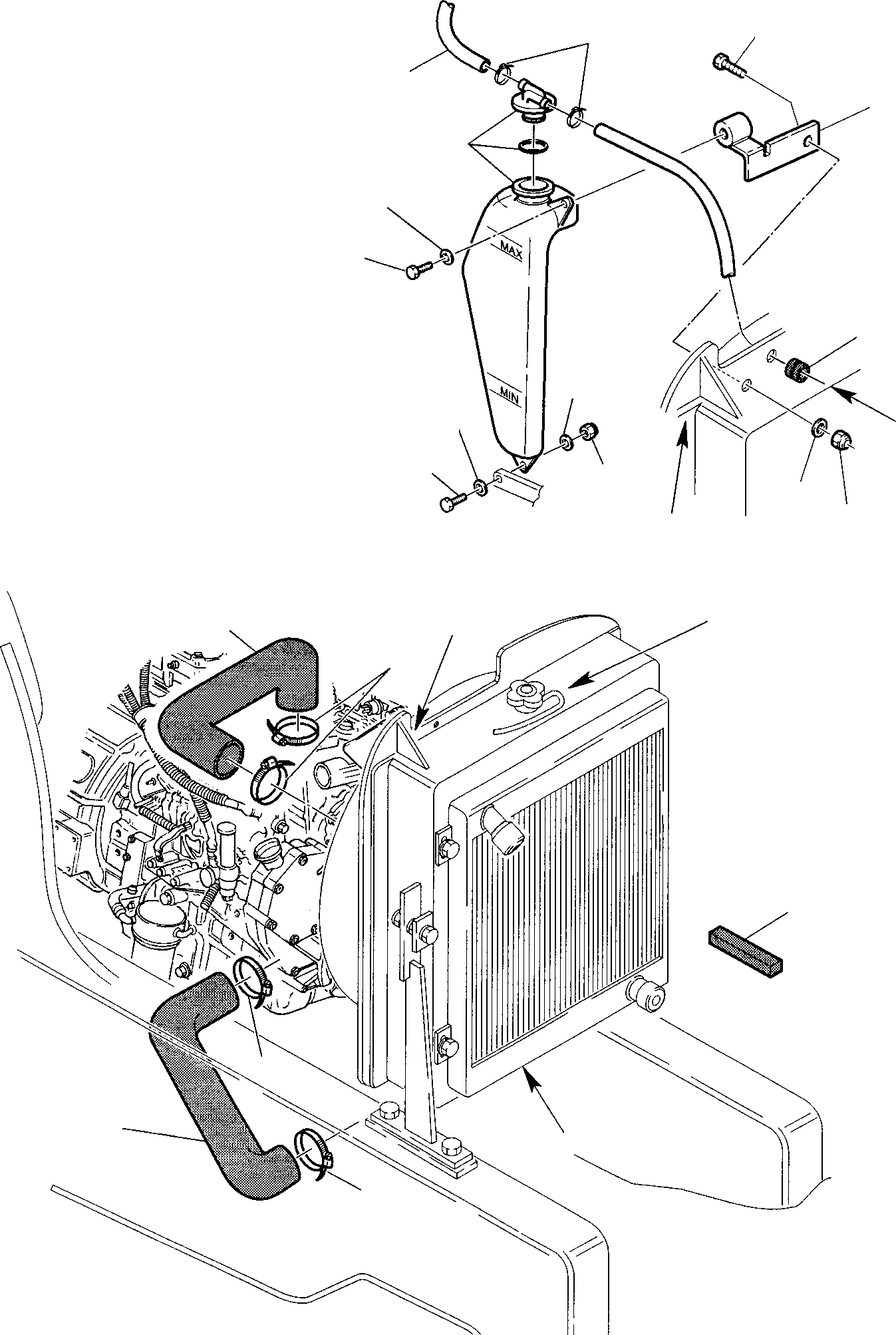 Backhoeloaders Komatsu / WB97S-2 S/N 97SF10001-Up(wb97s_2) / RADIATOR TANK(B-0060 : 1220)