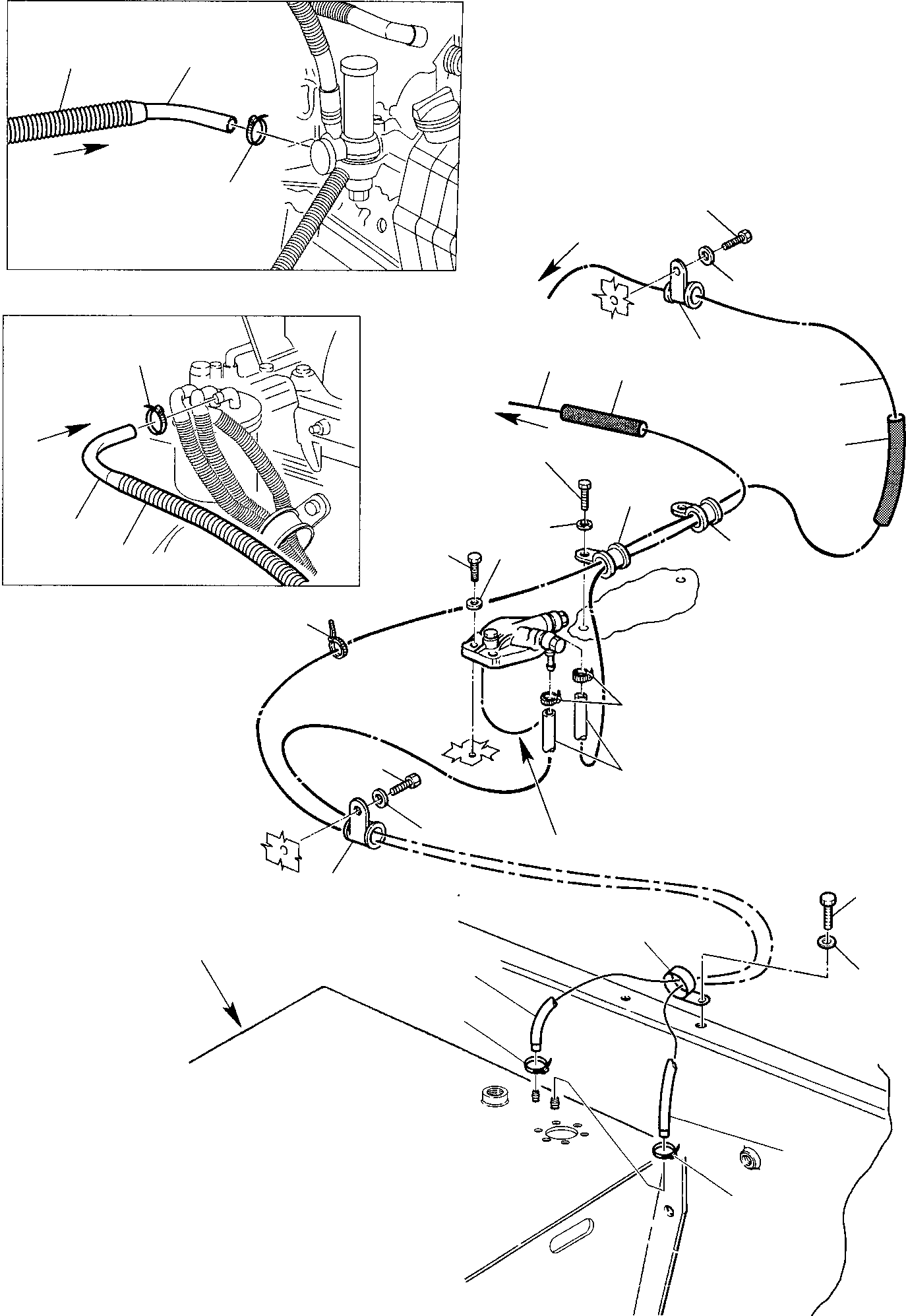 Backhoeloaders Komatsu / WB97S-2 S/N 97SF10001-Up(wb97s_2) / FUEL PIPING(B-0090 : 1310)