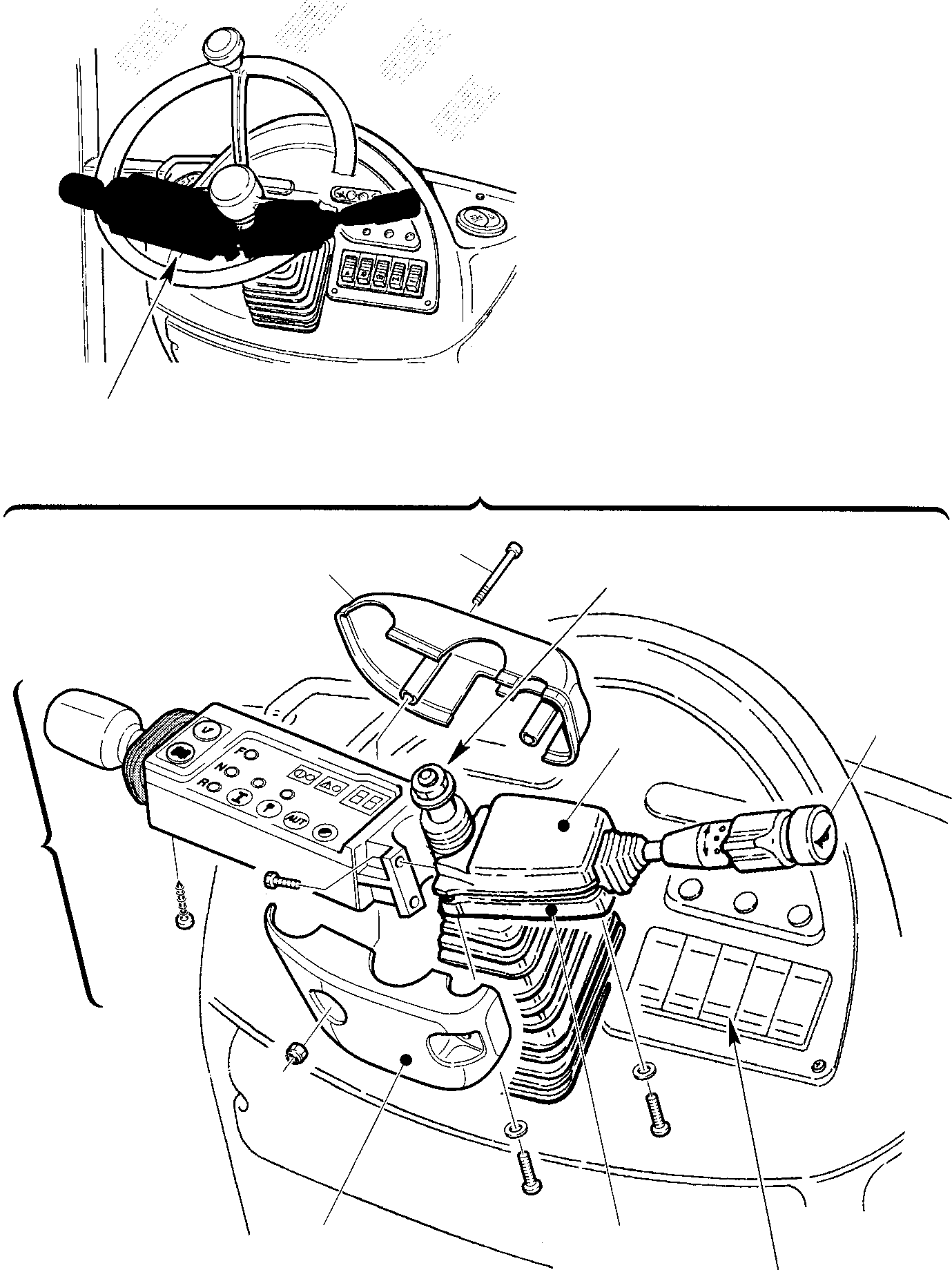 Backhoeloaders Komatsu / WB97S-2 S/N 97SF10001-Up(wb97s_2) / FRONT DASHBOARD (1/2)(B-0110 : 1400)