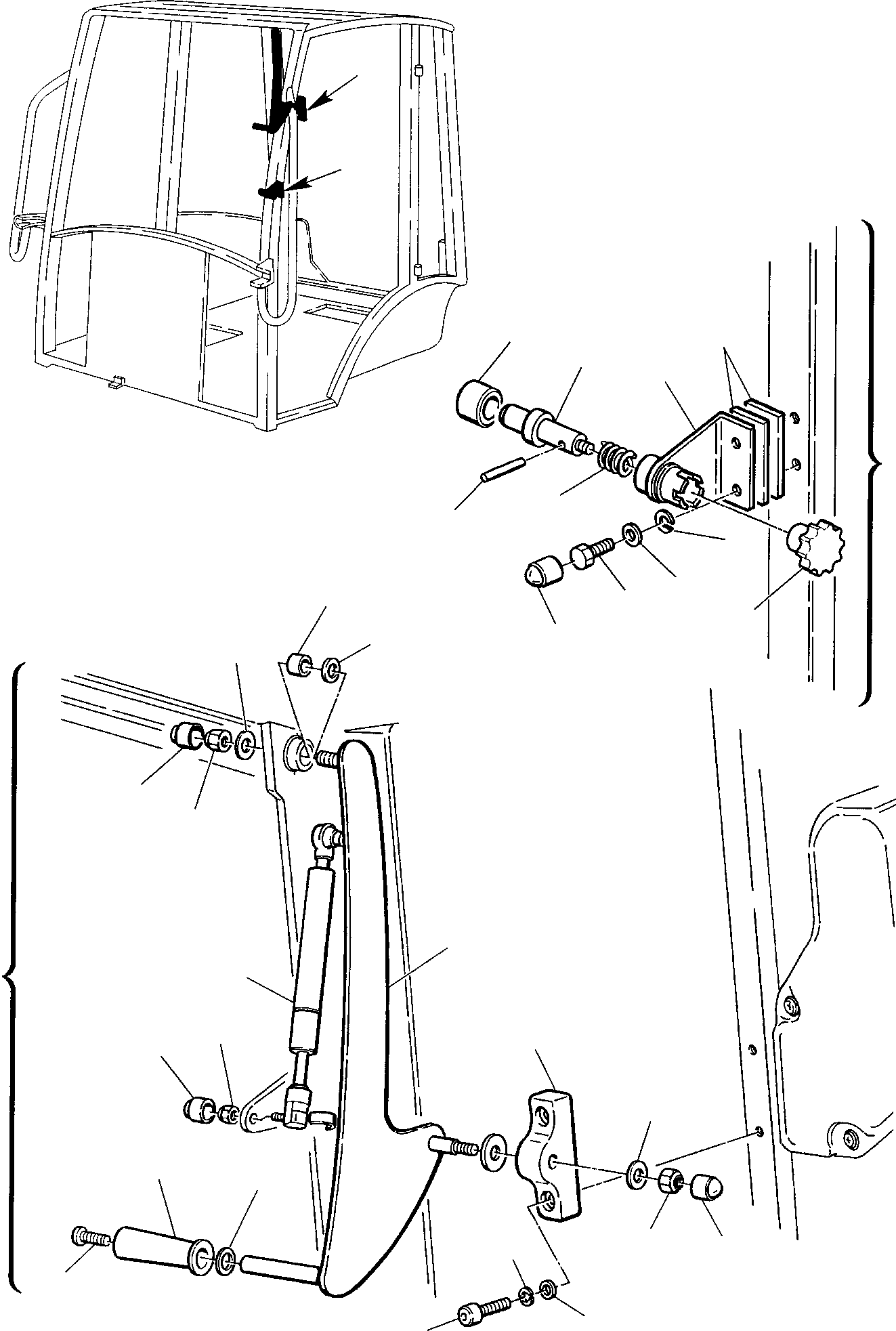 Backhoeloaders Komatsu / WB97S-2 S/N 97SF10001-Up(wb97s_2) / CABIN (2/11)(E-0070 : 5205)