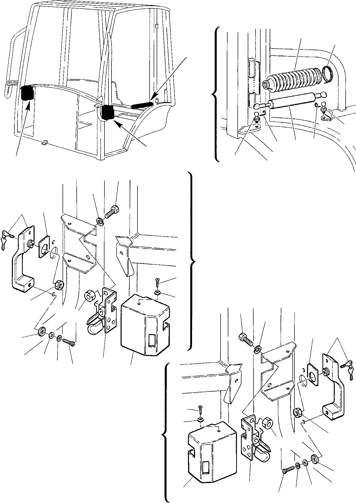 Backhoeloaders Komatsu / WB97S-2 S/N 97SF10001-Up(wb97s_2) / CABIN (4/11)(E-0090 : 5215)