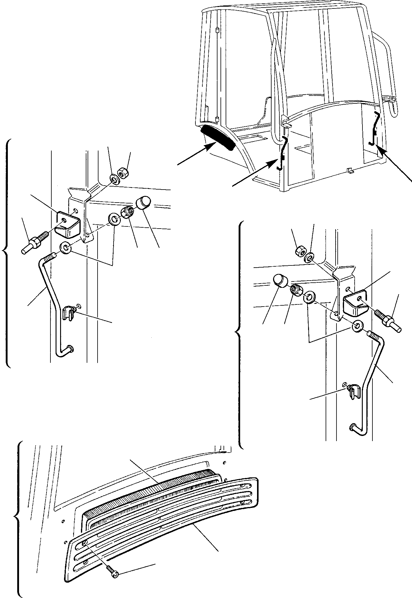 Backhoeloaders Komatsu / WB97S-2 S/N 97SF10001-Up(wb97s_2) / CABIN (6/11)(E-0110 : 5225)