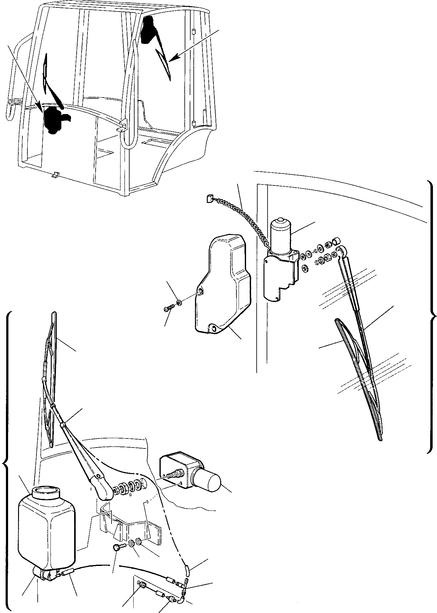 Backhoeloaders Komatsu / WB97S-2 S/N 97SF10001-Up(wb97s_2) / CABIN (7/11)(E-0120 : 5230)