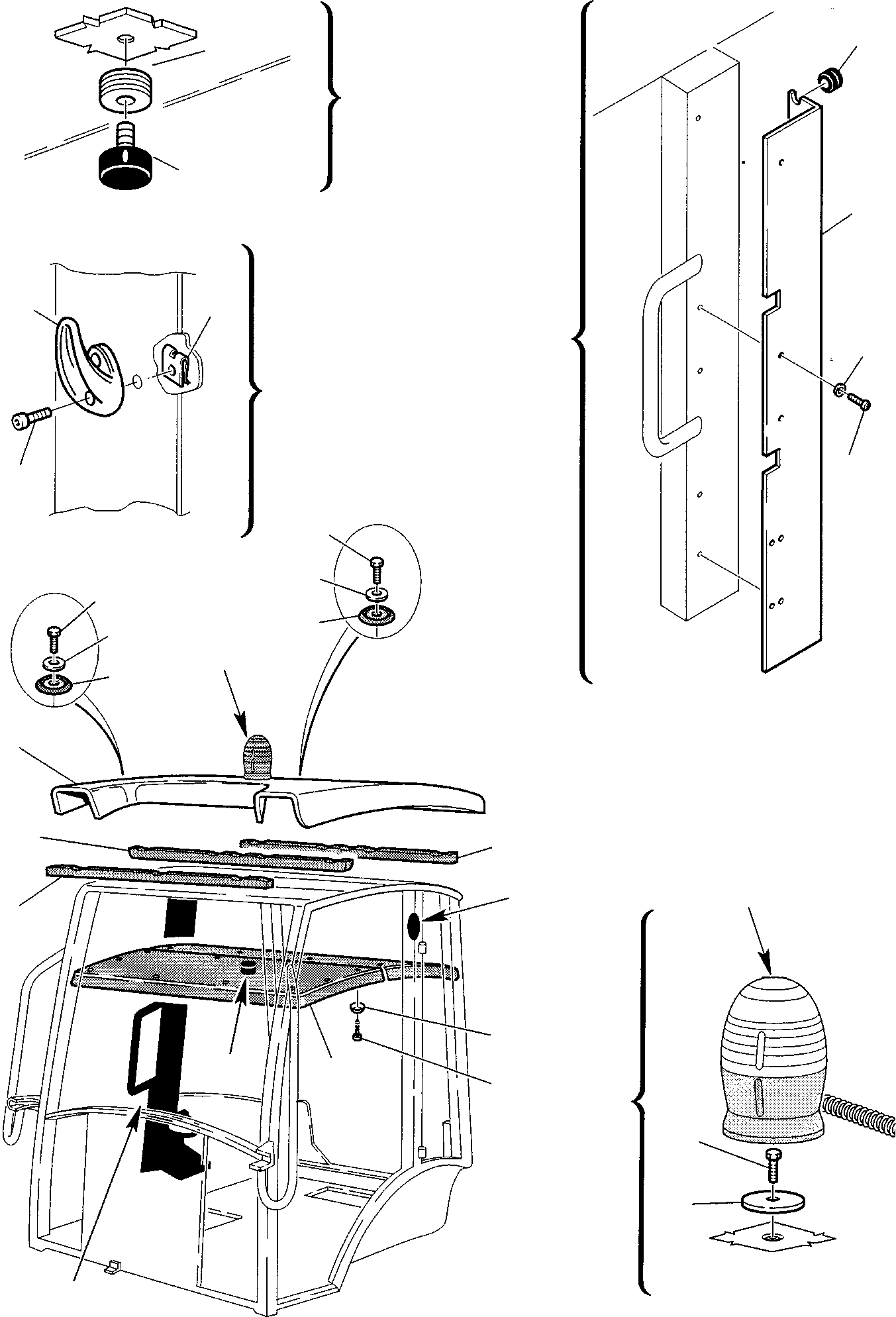 Backhoeloaders Komatsu / WB97S-2 S/N 97SF10001-Up(wb97s_2) / CABIN (8/11)(E-0130 : 5235)