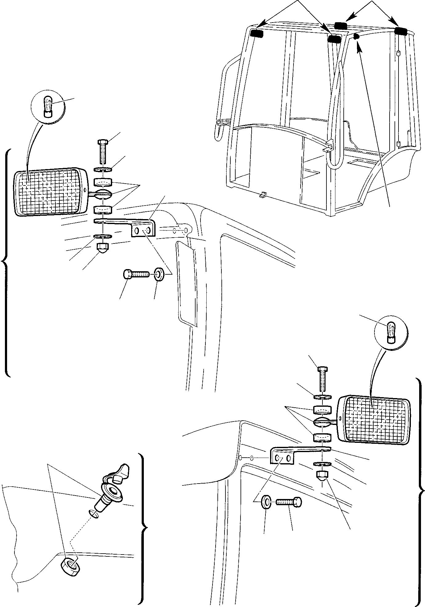 Backhoeloaders Komatsu / WB97S-2 S/N 97SF10001-Up(wb97s_2) / CABIN (11/11)(E-0160 : 5250)