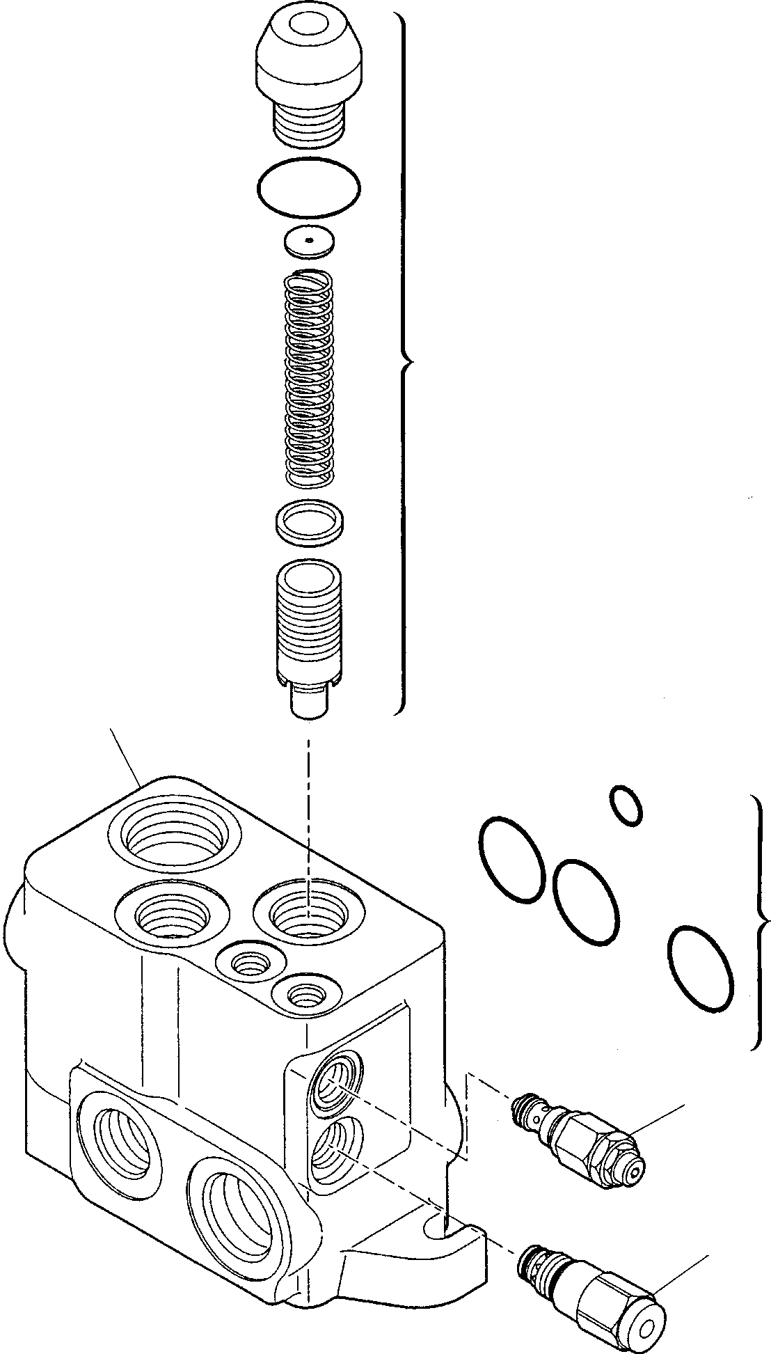 Backhoeloaders Komatsu / WB97S-2 S/N 97SF10001-Up(wb97s_2) / BACKHOE CONTROL VALVE (2/8)(F-0200 : 6295)