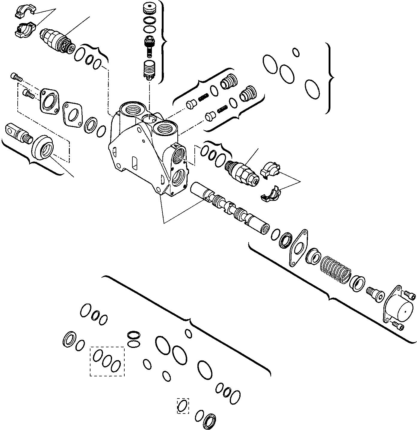 Backhoeloaders Komatsu / WB97S-2 S/N 97SF10001-Up(wb97s_2) / BACKHOE CONTROL VALVE (4/8)(F-0220 : 6305)