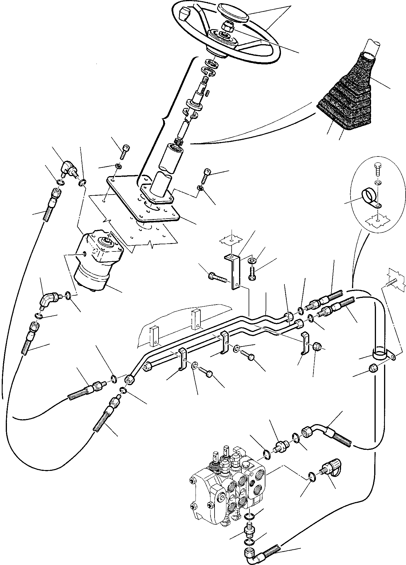 Backhoeloaders Komatsu / WB97S-2 S/N 97SF10001-Up(wb97s_2) / HYDRAULIC PIPING (STEERING LINE) (1/3)(F-0380 : 6550)