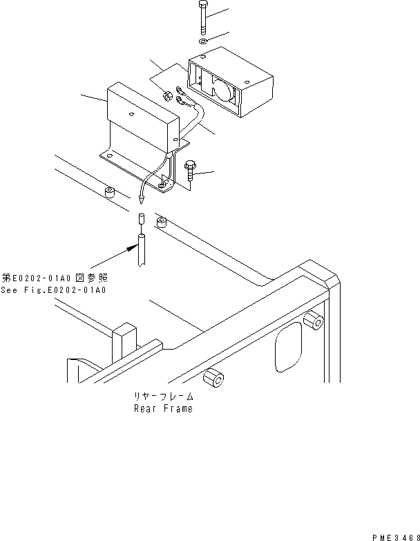 Komatsu parts book diagram for WD500-3 S/N 50001-UP: WIRING HARNESS (BACK-UP ALARM)