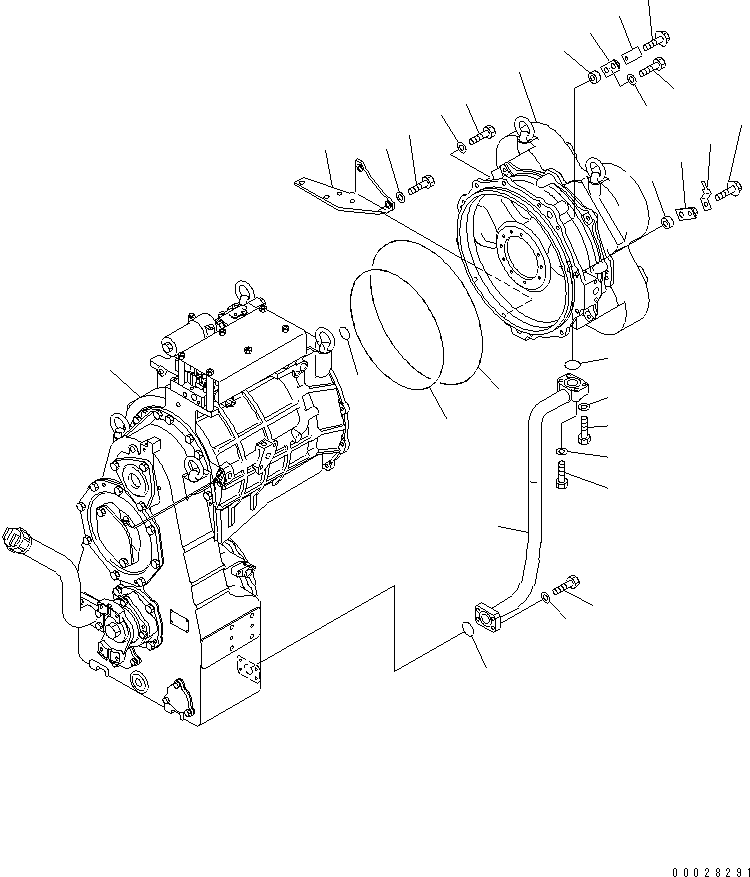Komatsu parts book diagram for WD500-3 S/N 50001-UP: TORQFLOW (MOUNT)