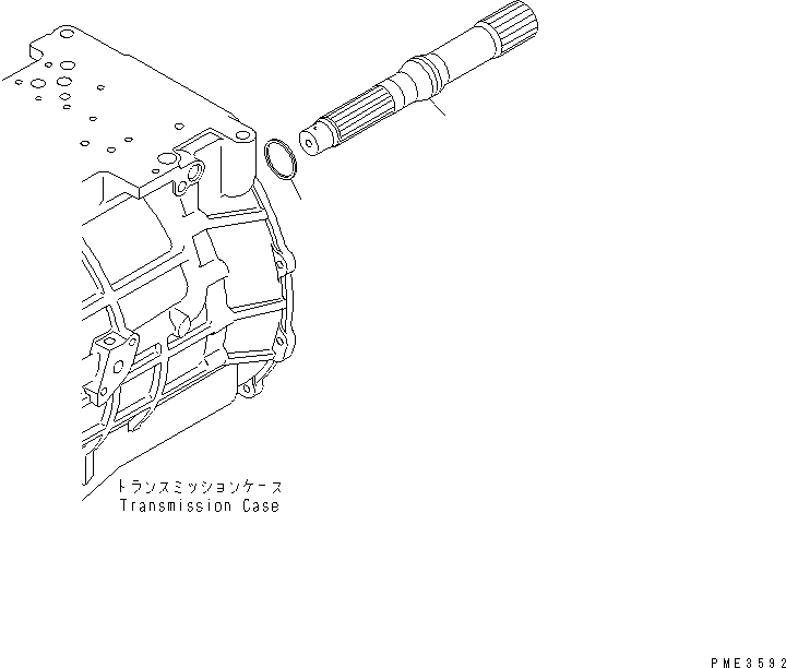Komatsu parts book diagram for WD500-3 S/N 50001-UP: TRANSMISSION (TRANSMISSION INPUT SHAFT)