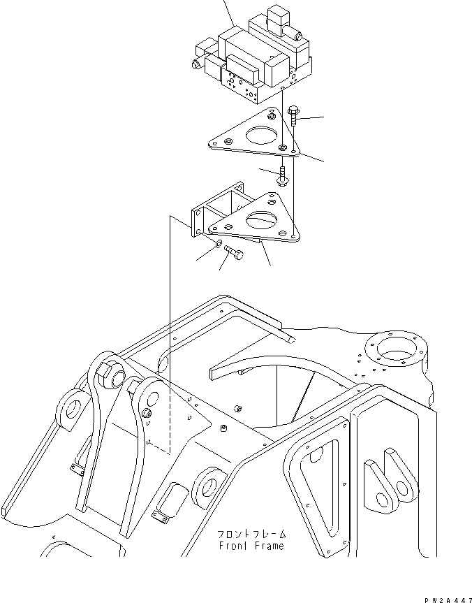 Komatsu parts book diagram for WD500-3 S/N 50001-UP: HYDRAULIC PIPING (DE. CO. VALVE AND MOUNTING PARTS)