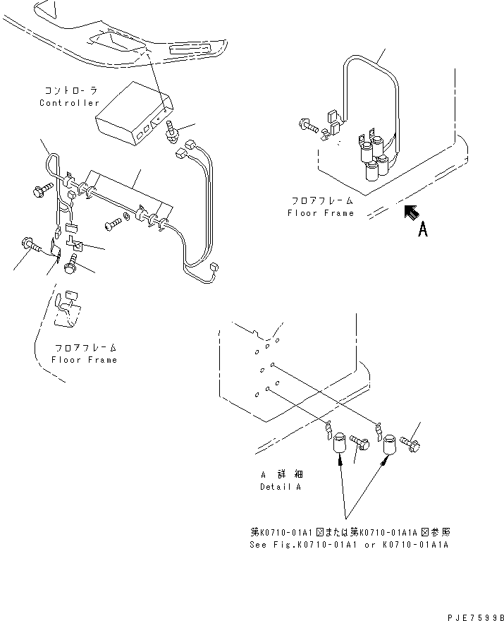 Komatsu parts book diagram for WD500-3 S/N 50001-UP: HEATER (ELECTRICAL SYSTEM)