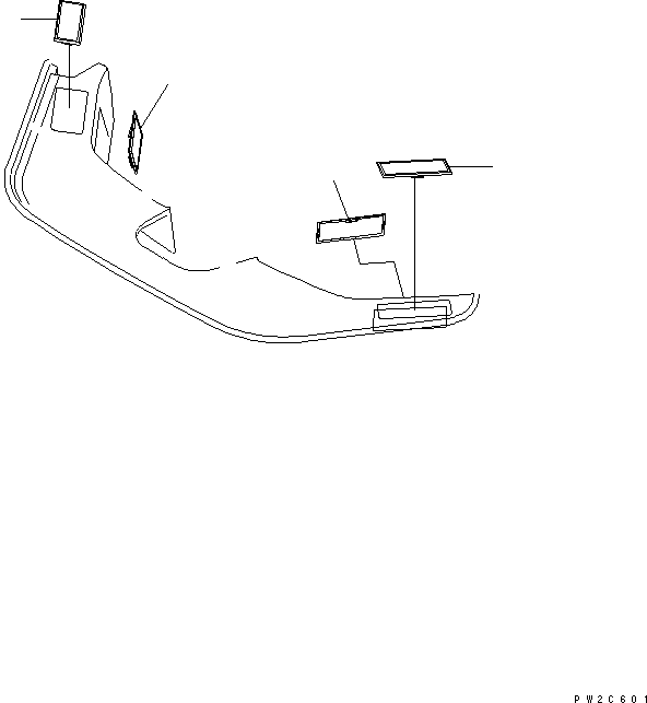 Komatsu parts book diagram for WD500-3 S/N 50001-UP: AIR CONDITIONER AND DUCT (GRILLE COVER) (WITHOUT AIR CONDITIONER)