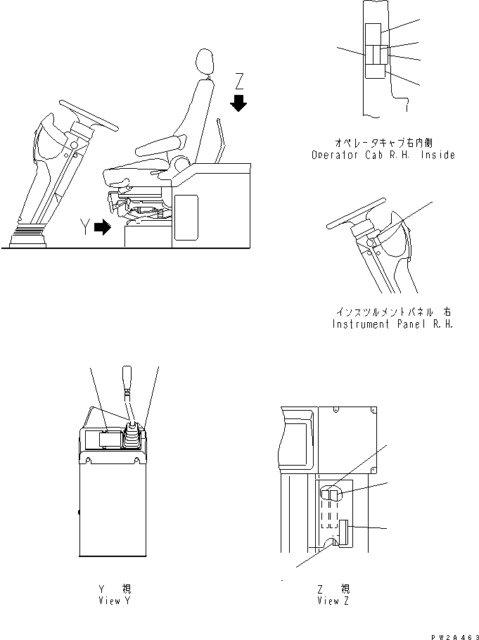 Komatsu parts book diagram for WD500-3 S/N 50001-UP: FLOOR DECAL (RUSSIAN)(#50011-)