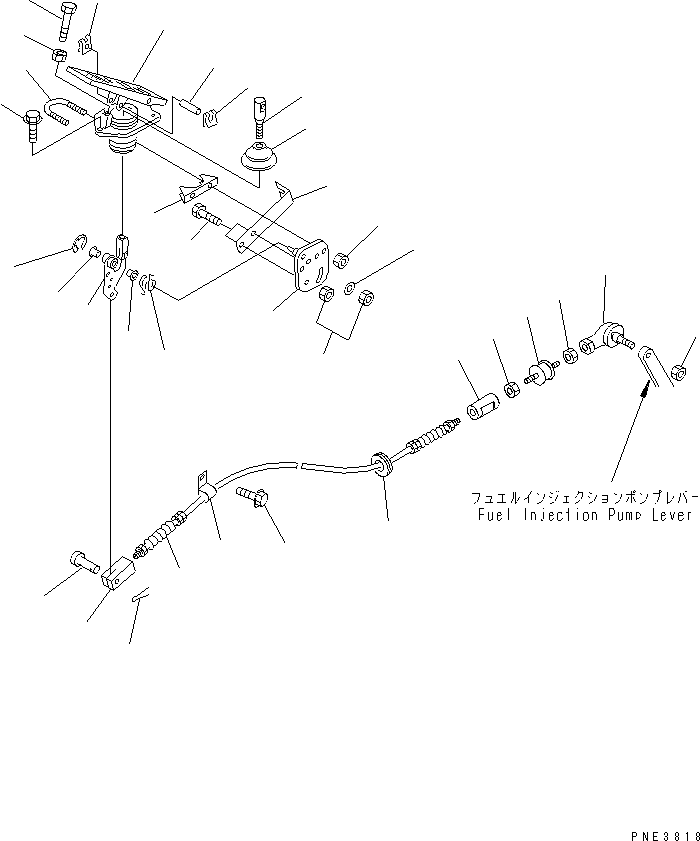 Komatsu parts book diagram for WD500-3 S/N 50001-UP: ENGINE CONTROL (ACCELERATOR PEDAL)