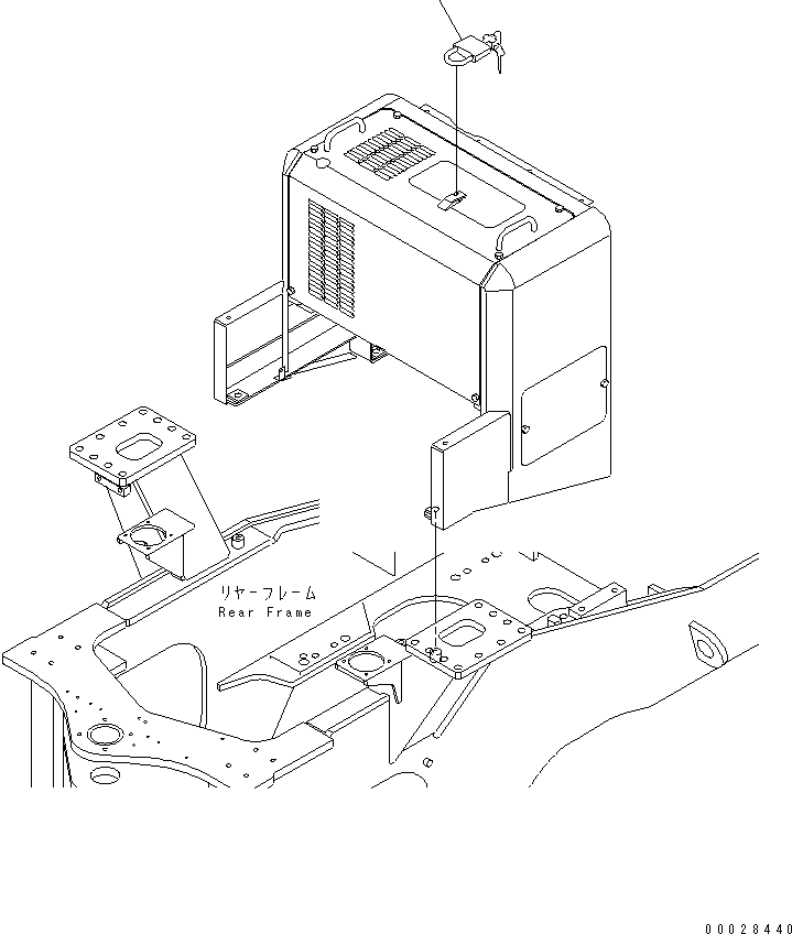 Komatsu parts book diagram for WD500-3 S/N 50001-UP: BULKHEAD (VANDALISM)