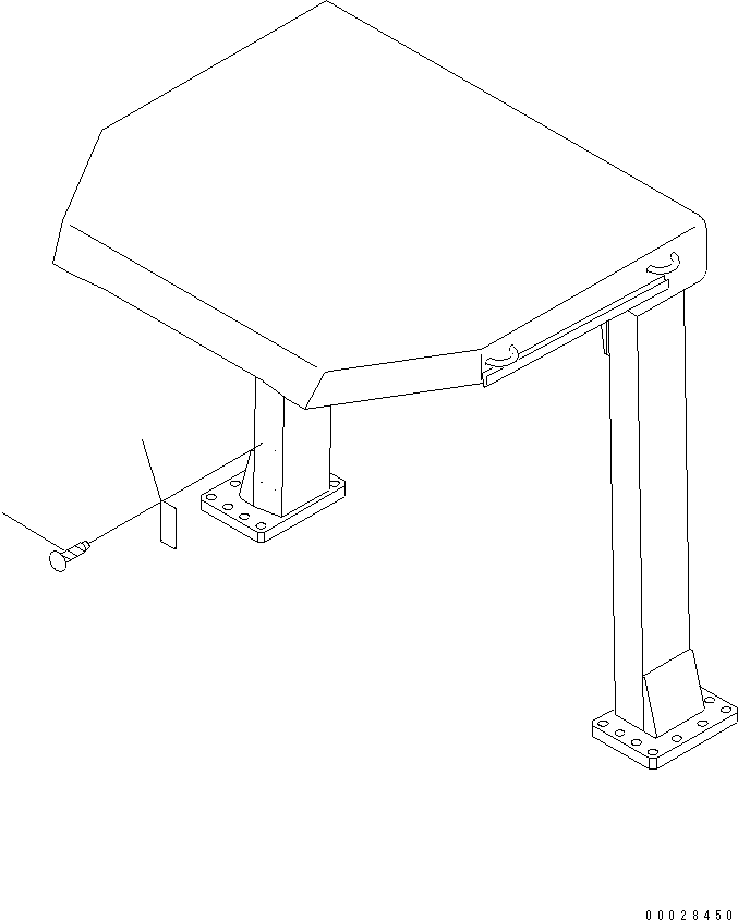 Komatsu parts book diagram for WD500-3 S/N 50001-UP: PLATES (ROPS CANOPY) (SPANISH)(#50006-)