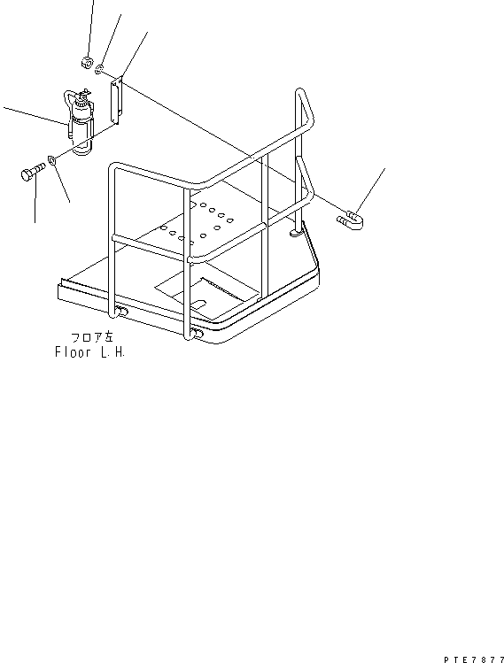 Komatsu parts book diagram for WD500-3 S/N 50001-UP: FIRE EXTINGUISHER (ENGLISH)