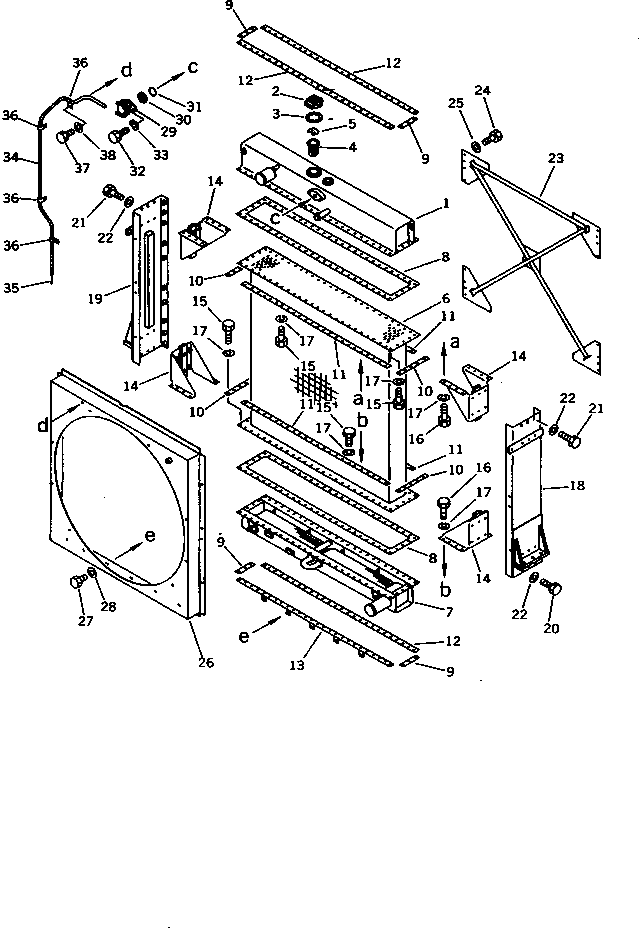 Wheel Dozers Komatsu / WD600-1H S/N 10001-UP (-50cent. Spec.)(wd600-0c) / RADIATOR(030050 : 1201)