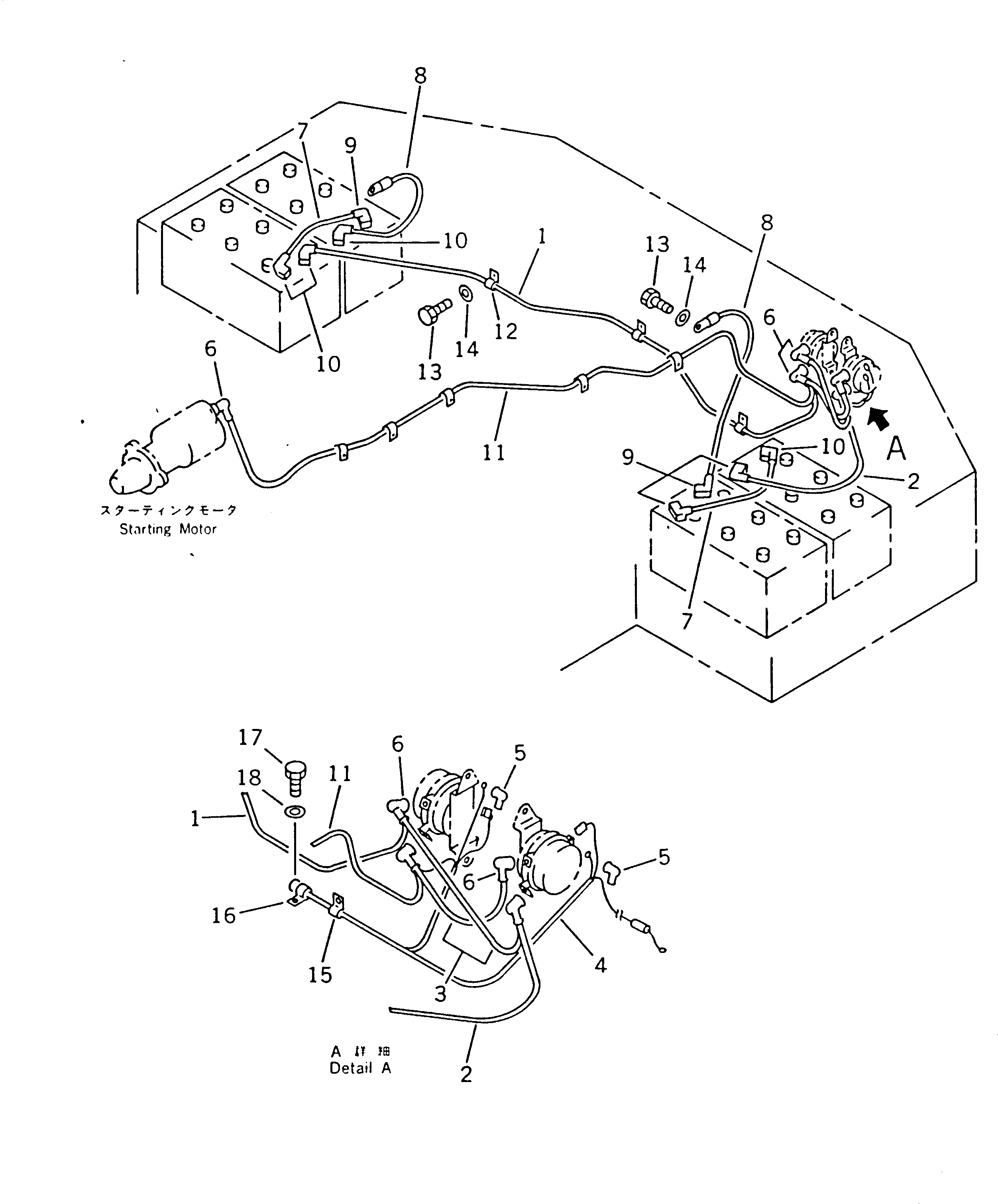 Wheel Dozers Komatsu / WD600-1H S/N 10001-UP (-50cent. Spec.)(wd600-0c) / ELECTRICAL SYSTEM (BATTREY LINE)(030220 : 1506)