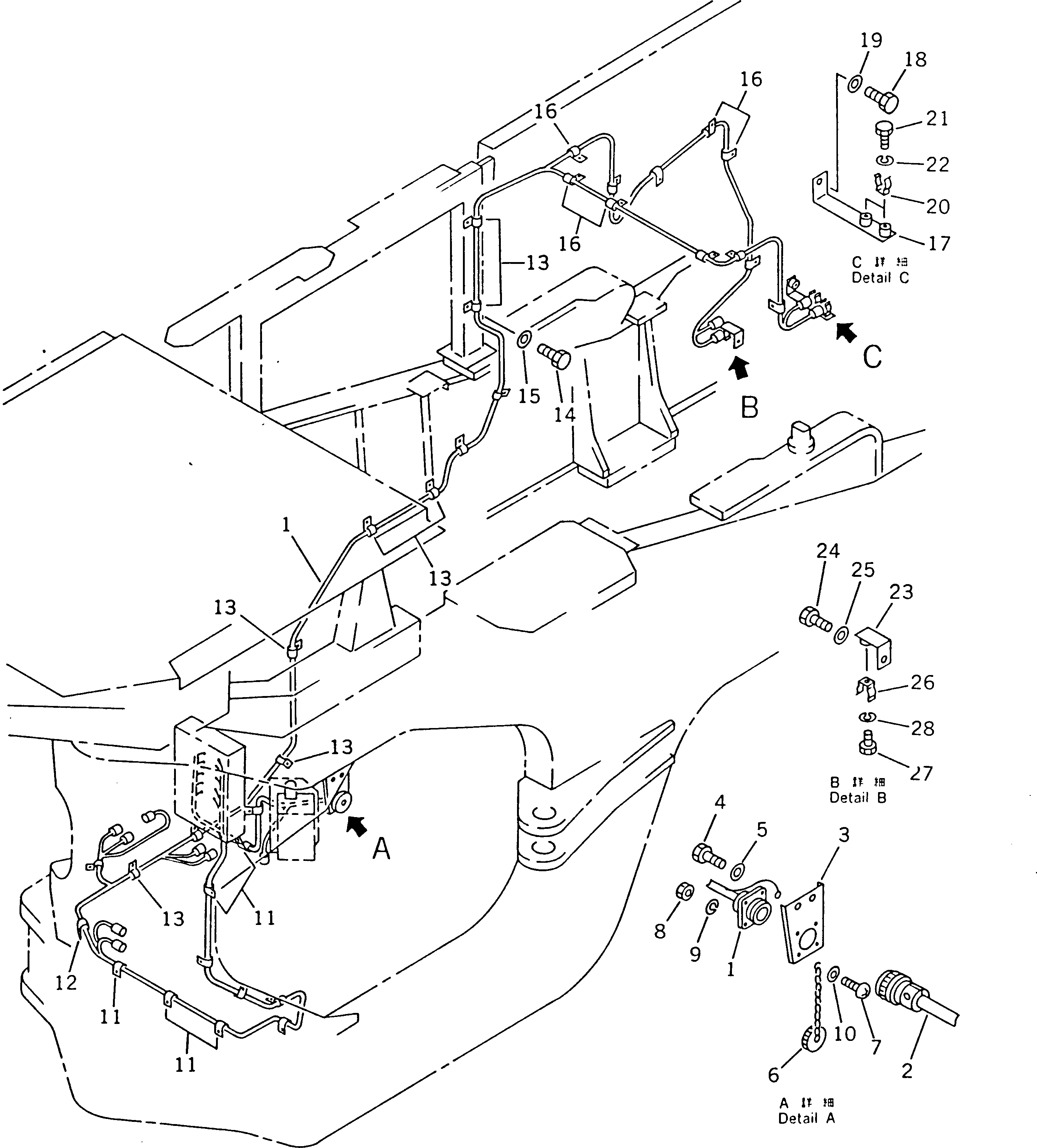 Wheel Dozers Komatsu / WD600-1H S/N 10001-UP (-50cent. Spec.)(wd600-0c) / OIL HEATER (1/6)(030260 : 1511)