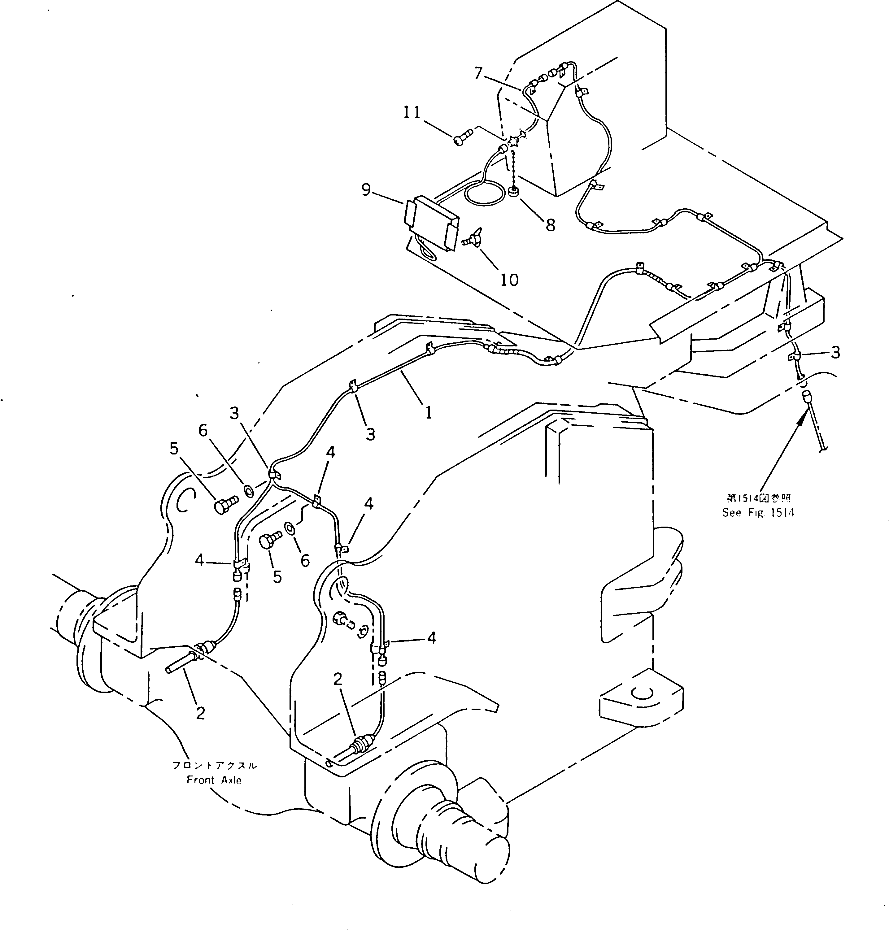 Wheel Dozers Komatsu / WD600-1H S/N 10001-UP (-50cent. Spec.)(wd600-0c) / OIL HEATER (3/6)(030280 : 1513)