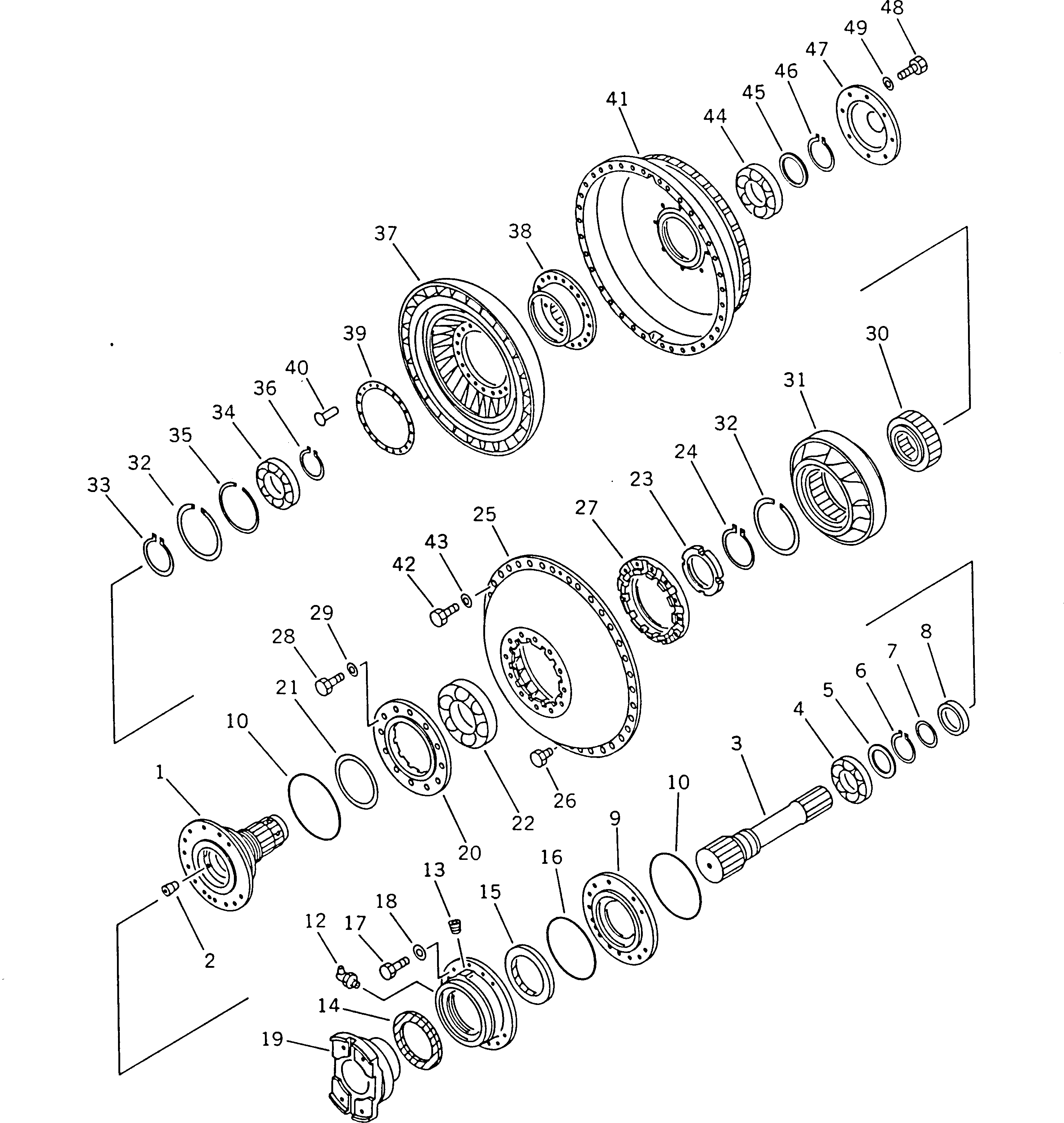 Wheel Dozers Komatsu / WD600-1H S/N 10001-UP (-50cent. Spec.)(wd600-0c) / TORQUE CONVERTOR(060040 : 2202)