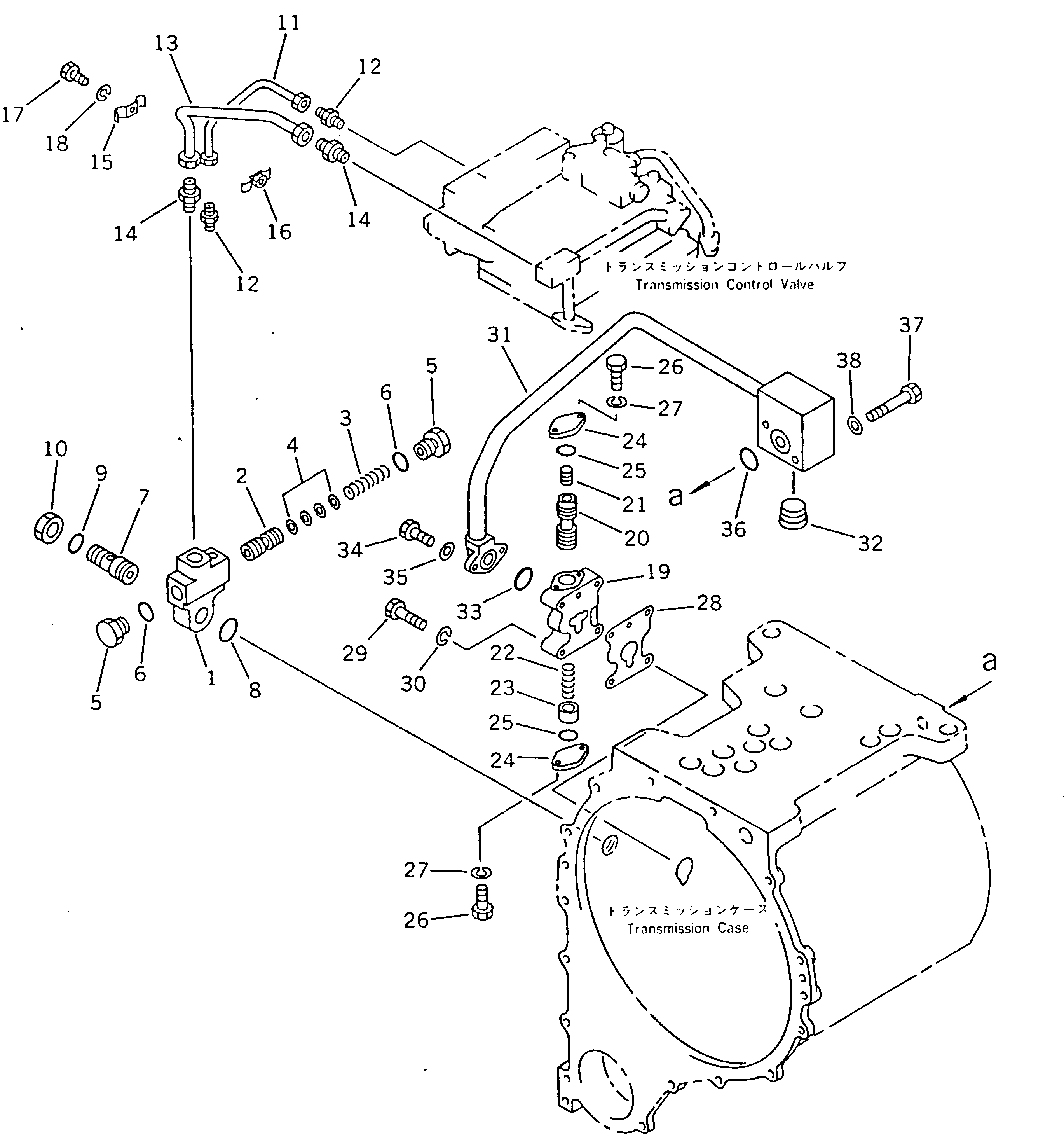 Wheel Dozers Komatsu / WD600-1H S/N 10001-UP (-50cent. Spec.)(wd600-0c) / LUBRICATOR PIPING(060070 : 2403)