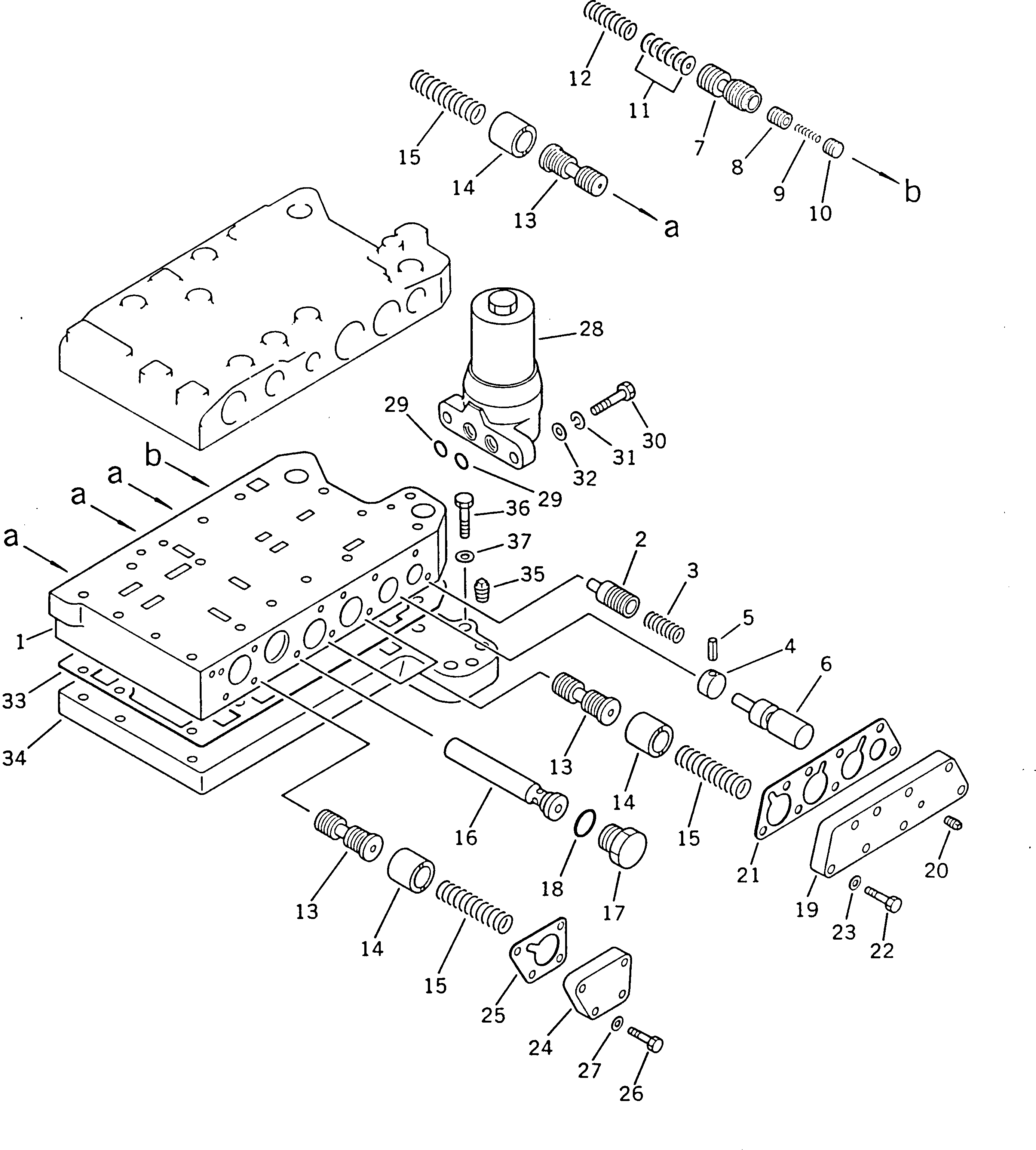 Wheel Dozers Komatsu / WD600-1H S/N 10001-UP (-50cent. Spec.)(wd600-0c) / TRANSMISSION CONTROL VALVE (2/4)(060160 : 2422)