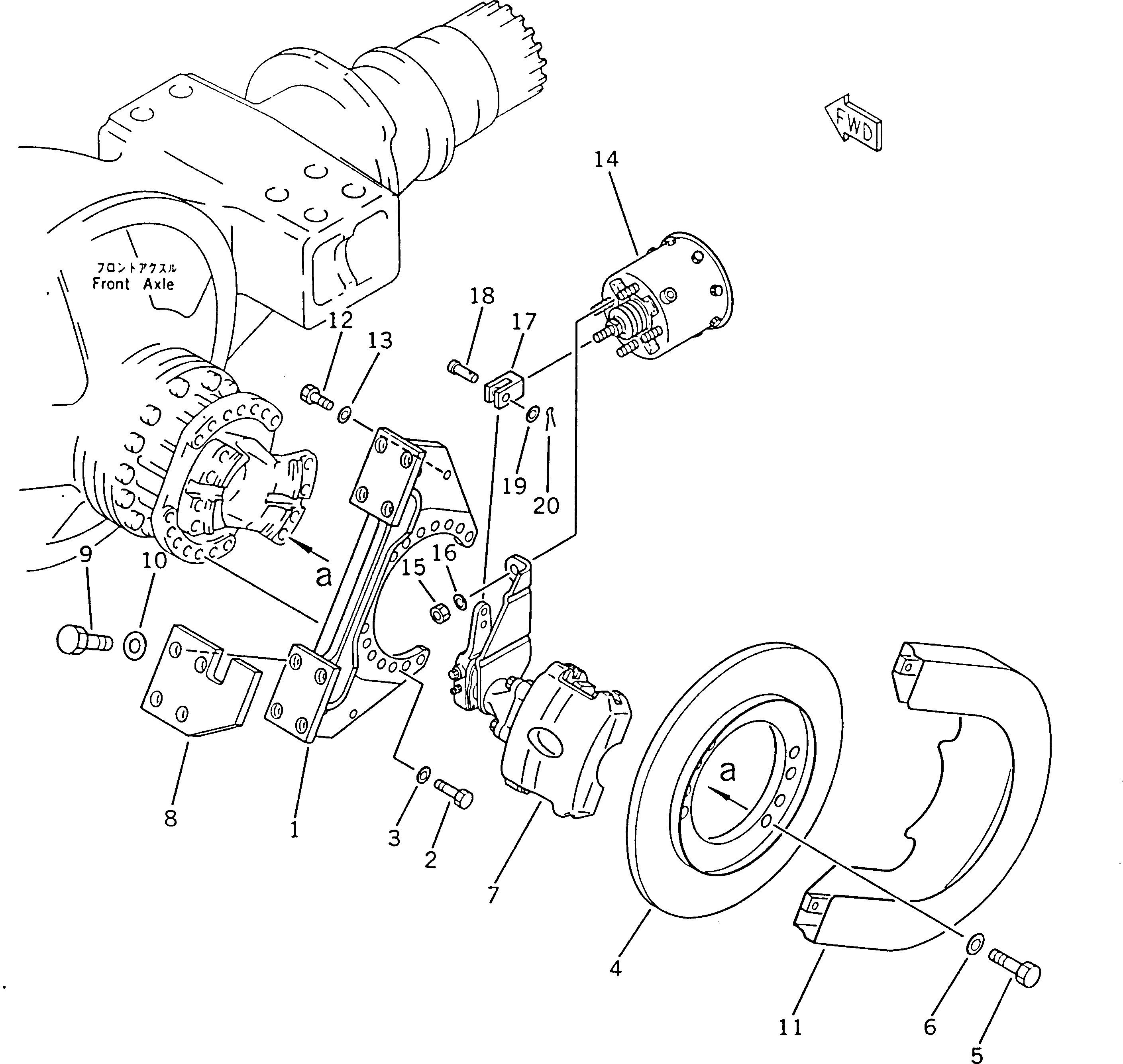 Wheel Dozers Komatsu / WD600-1H S/N 10001-UP (-50cent. Spec.)(wd600-0c) / PARKING BRAKE MOUNTING(090080 : 3141)