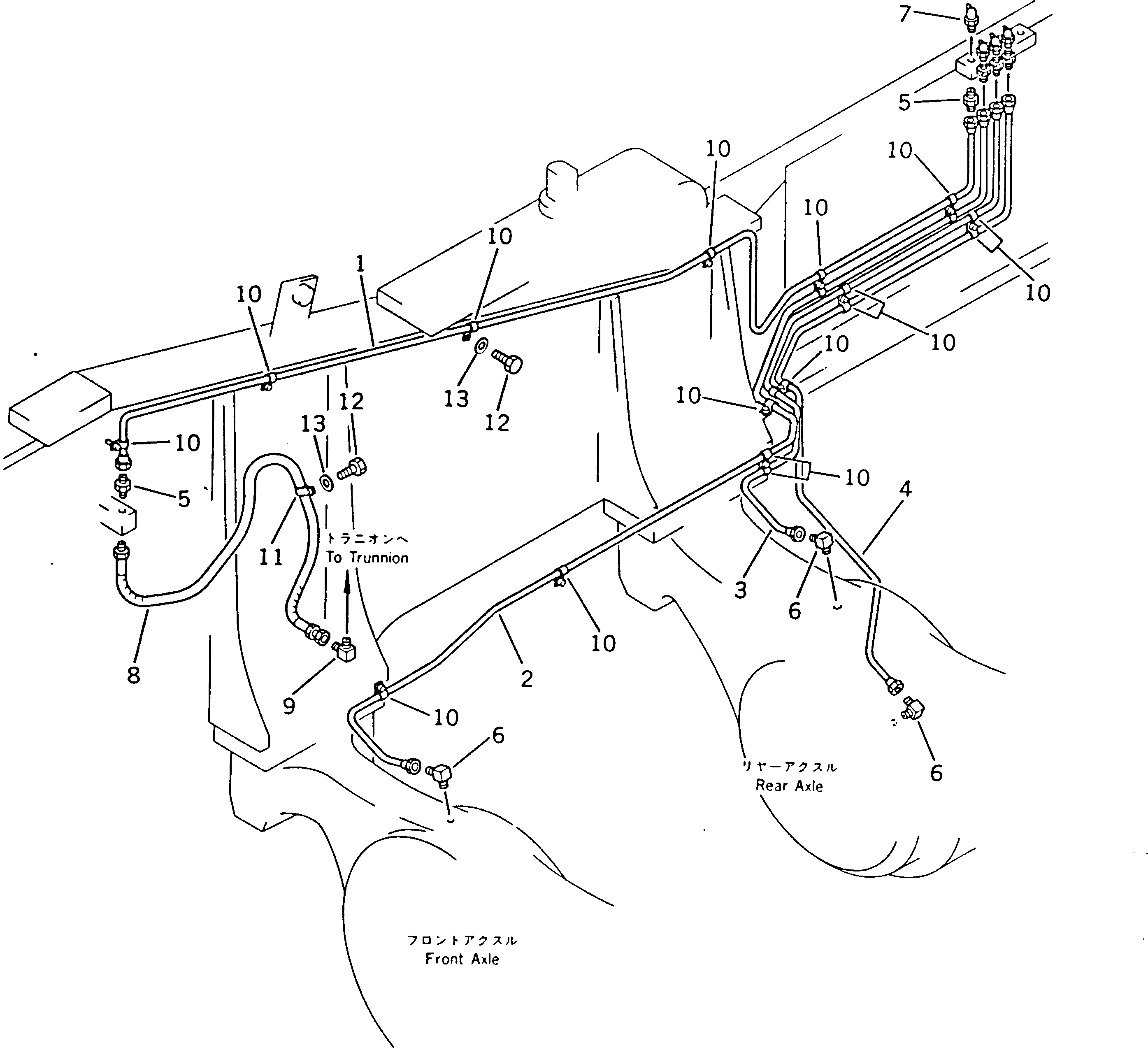Wheel Dozers Komatsu / WD600-1H S/N 10001-UP (-50cent. Spec.)(wd600-0c) / LUBRICATOR (AXLE)(150060 : 5053)