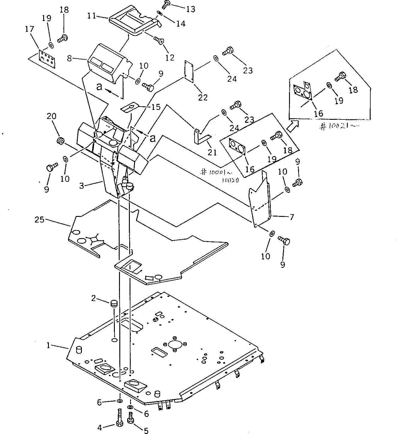 Wheel Dozers Komatsu / WD600-1H S/N 10001-UP (-50cent. Spec.)(wd600-0c) / FLOOR FRAME AND DASHBOARD(150100 : 5104)