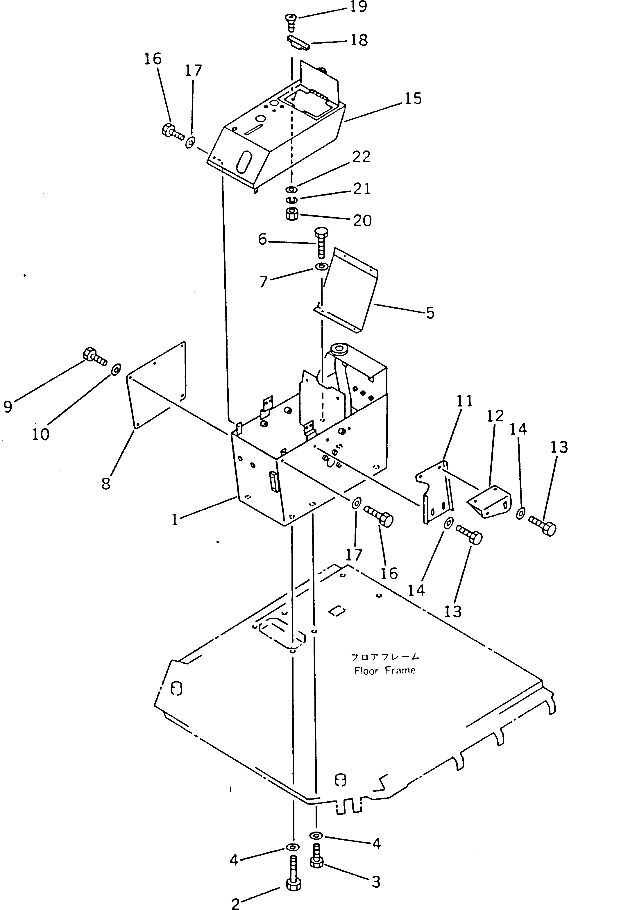 Wheel Dozers Komatsu / WD600-1H S/N 10001-UP (-50cent. Spec.)(wd600-0c) / CONSOLE BOX ?RIGHT SIDE(150110 : 5105)