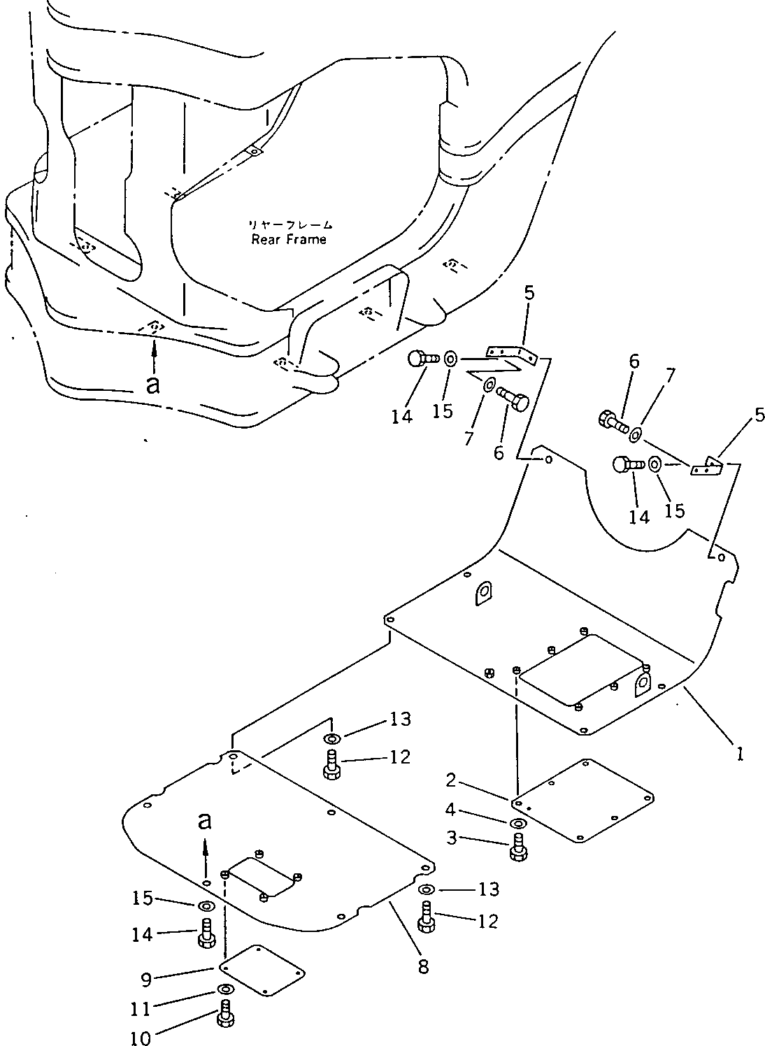 Wheel Dozers Komatsu / WD600-1H S/N 10001-UP (-50cent. Spec.)(wd600-0c) / UNDER GUARD(150190 : 5211)