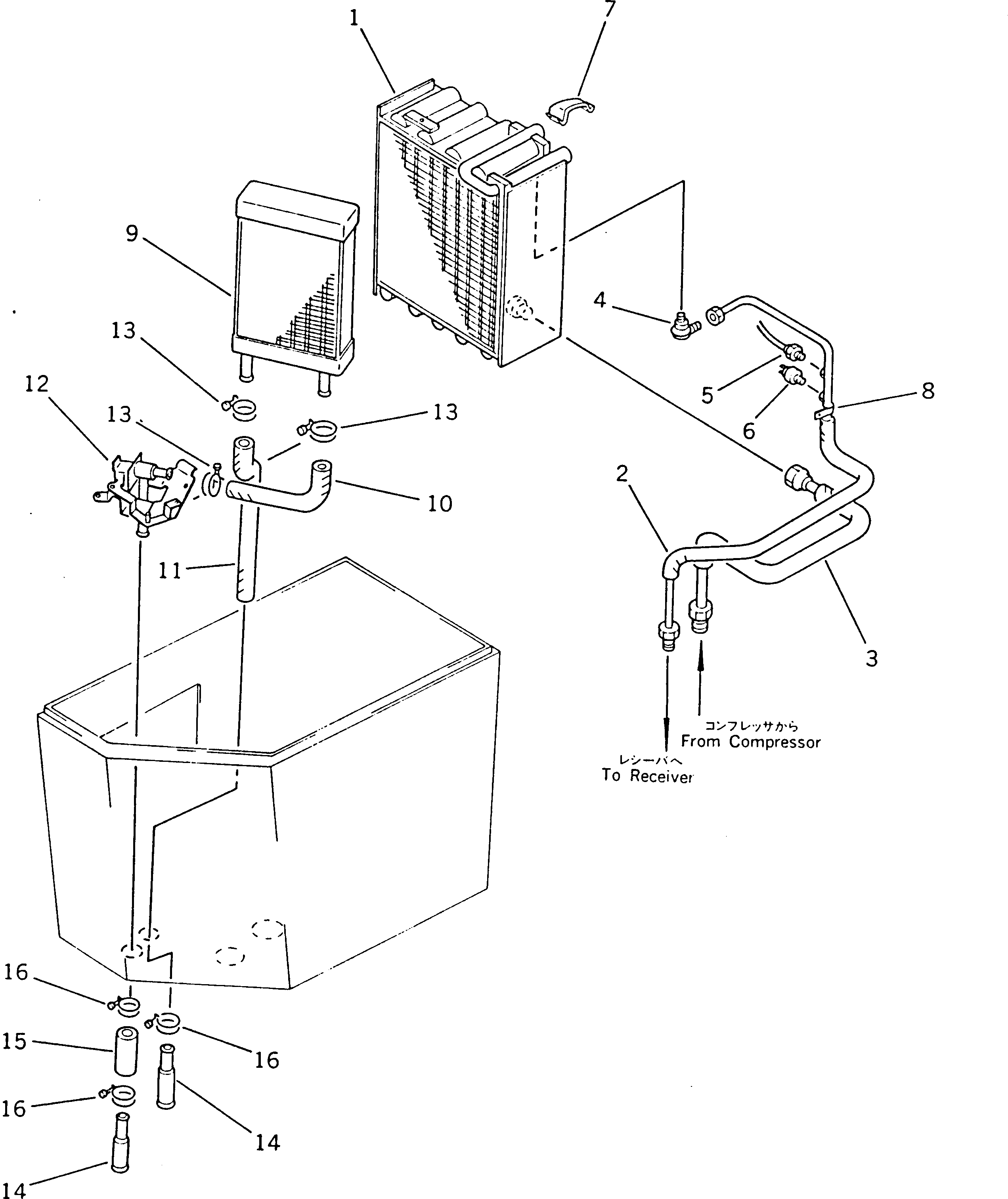 Wheel Dozers Komatsu / WD600-1H S/N 10001-UP (-50cent. Spec.)(wd600-0c) / AIR CONDITIONER UNIT (NIPPON DENSO) (2/5)(150370 : 5542)