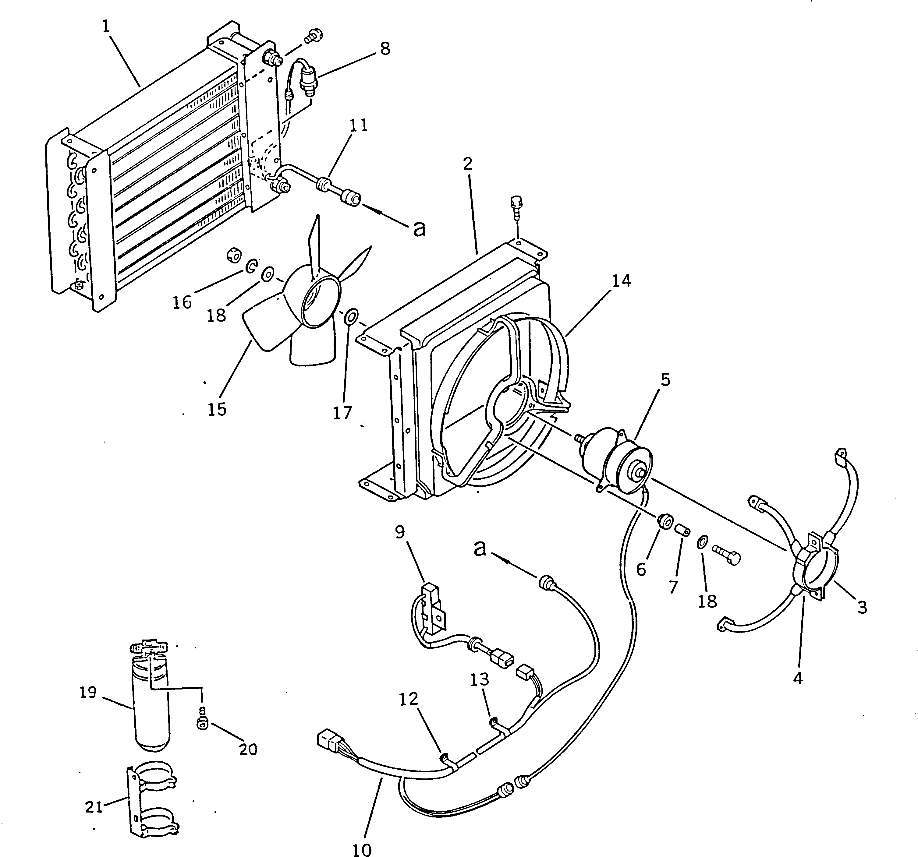 Wheel Dozers Komatsu / WD600-1H S/N 10001-UP (-50cent. Spec.)(wd600-0c) / AIR CONDITIONER UNIT (NIPPON DENSO) (4/5)(150390 : 5544)