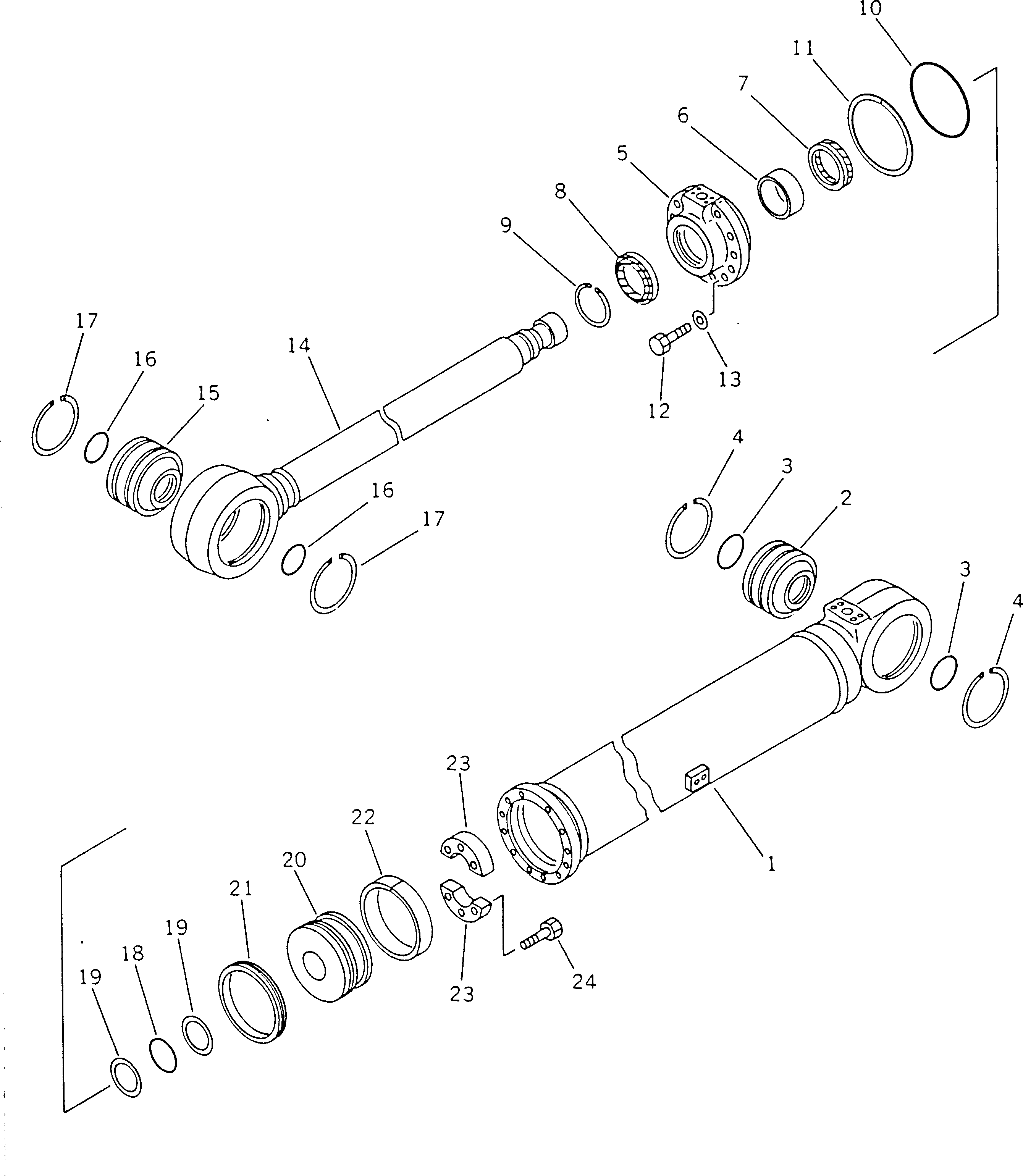 Wheel Dozers Komatsu / WD600-1H S/N 10001-UP (-50cent. Spec.)(wd600-0c) / LIFT CYLINDER(180080 : 6301)